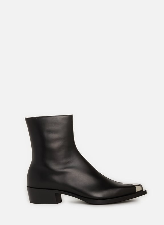 Bottines Punk En Cuir Alexander Mcqueen Homme Printemps
