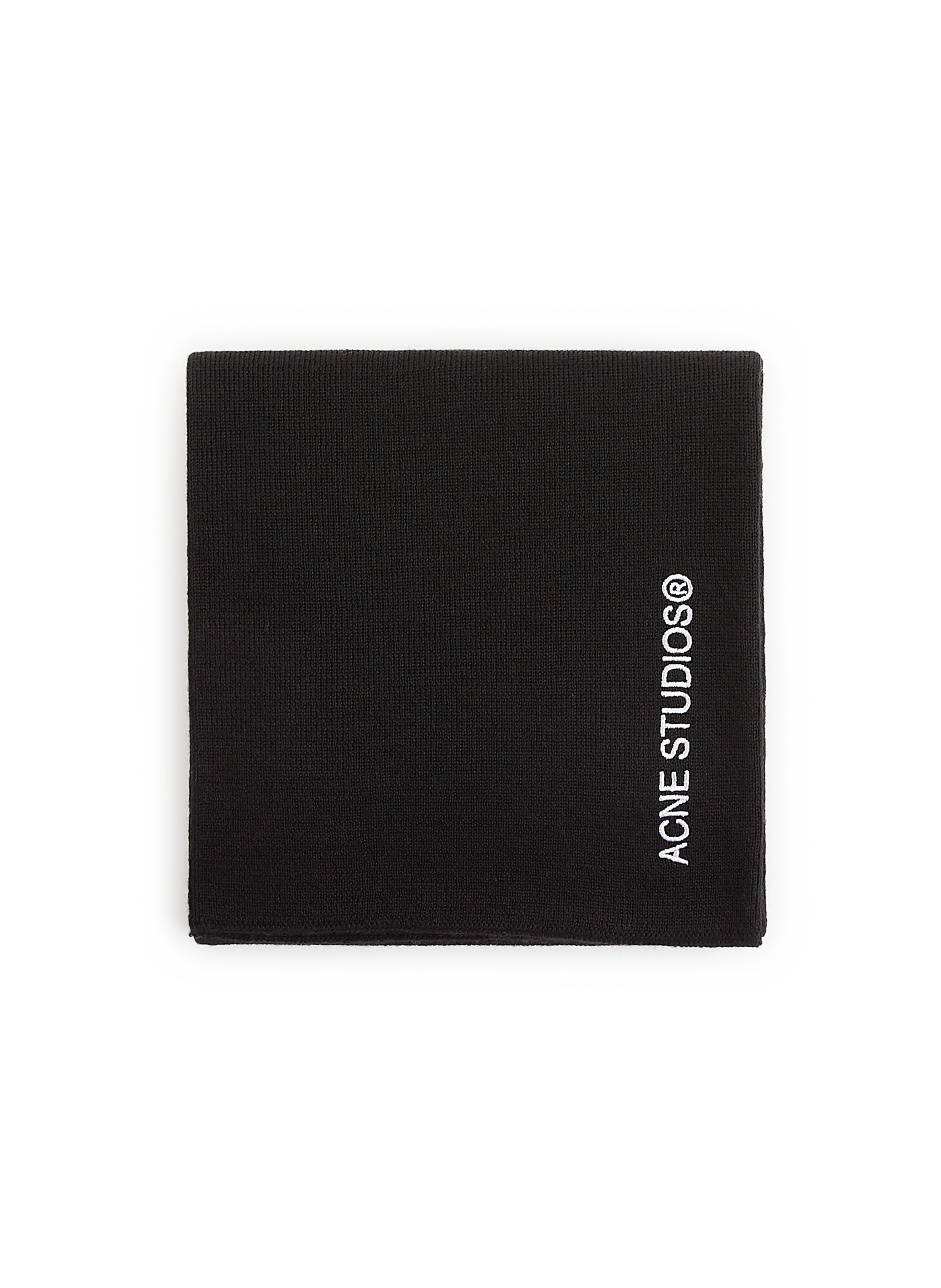 ACNE STUDIOS Logo scarf Black