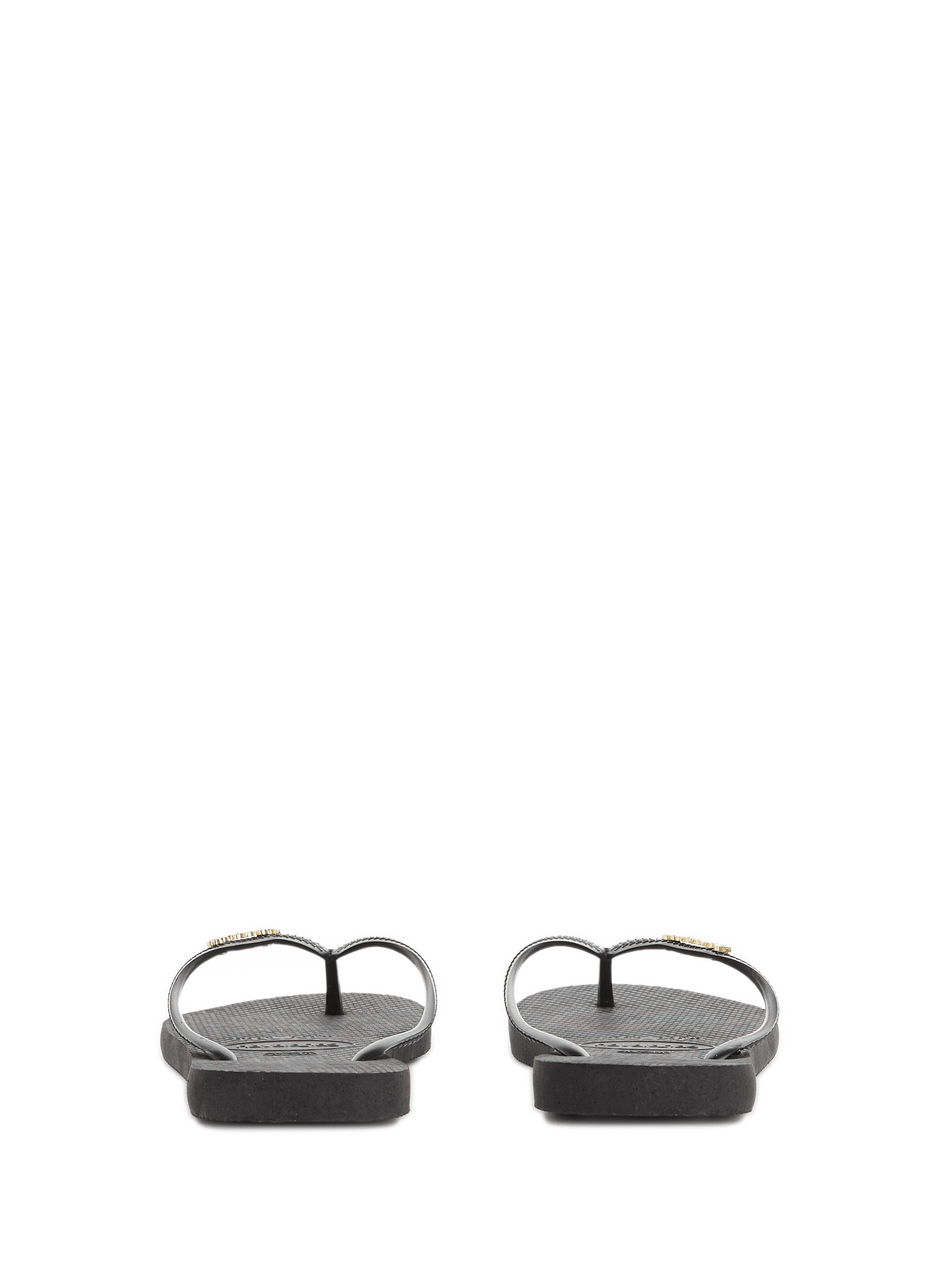 Tongs Slim Logo Metallic HAVAIANAS Noir