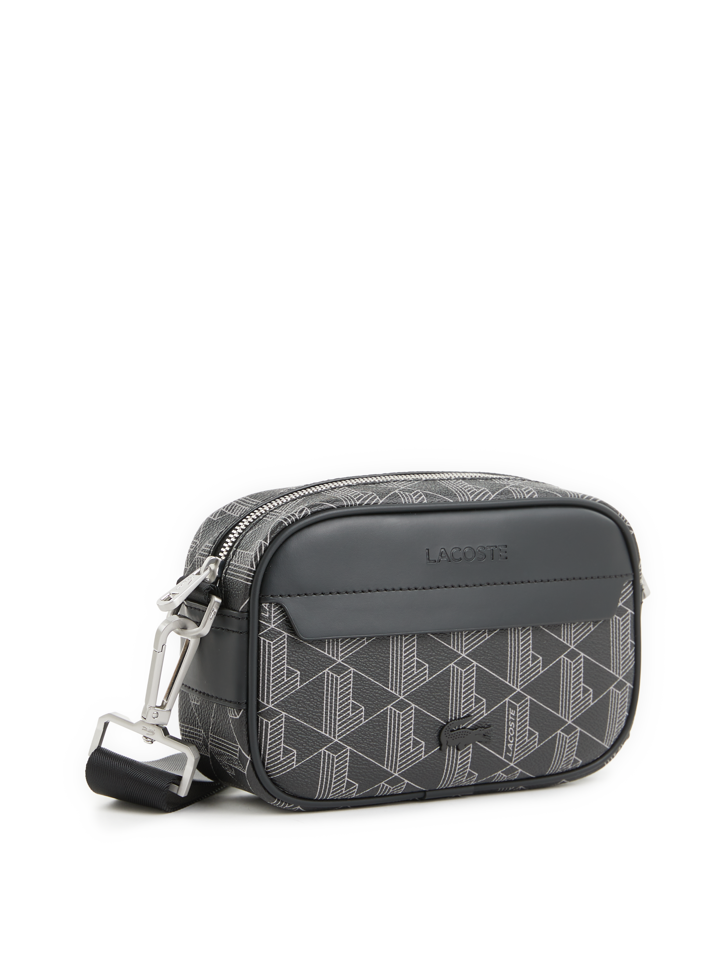 Printed Shoulder Bag LACOSTE Grey