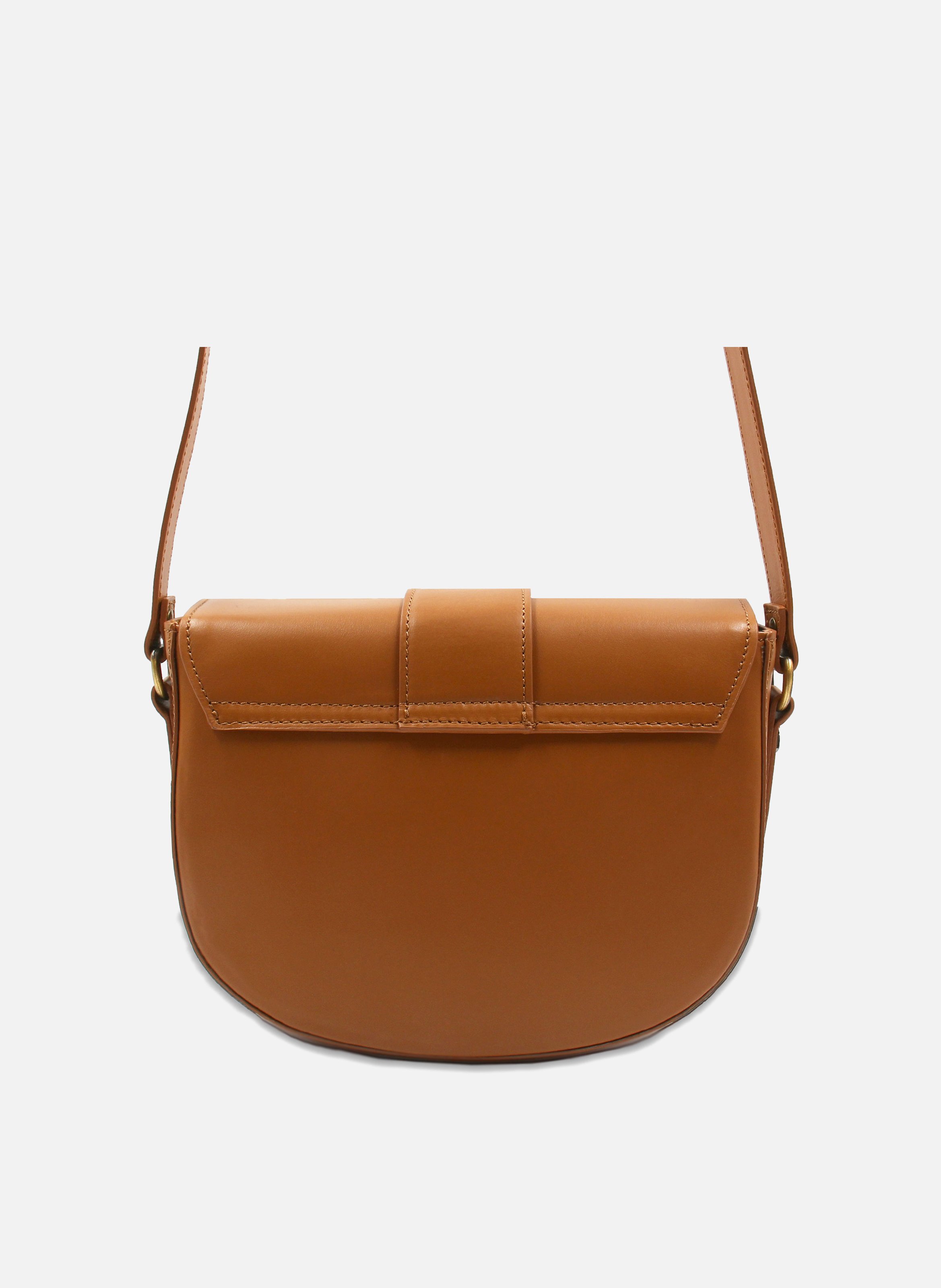 Sac boucle cuir lisse JULES & JENN Marron