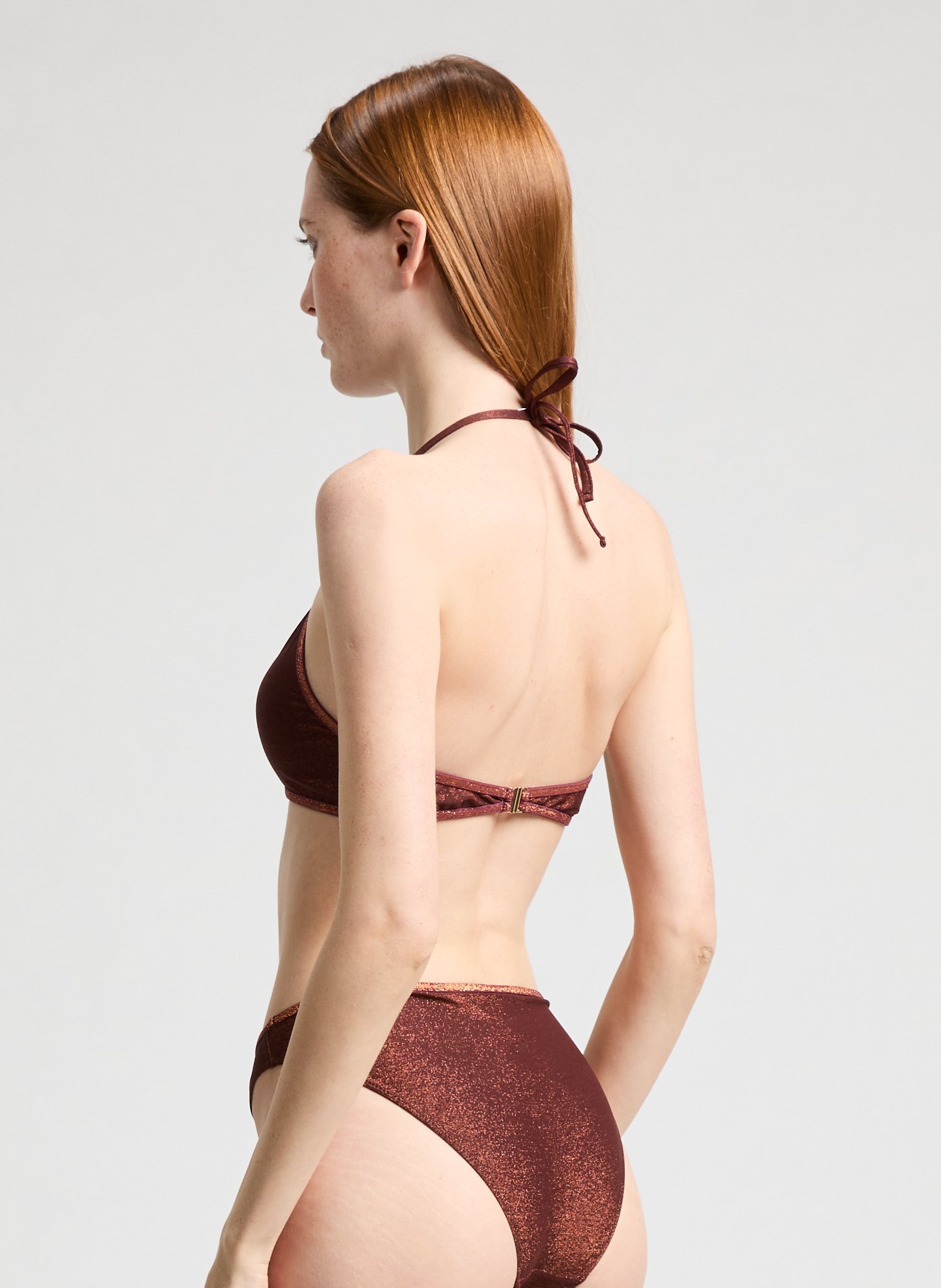 Sequined top LA NOUVELLE Brown