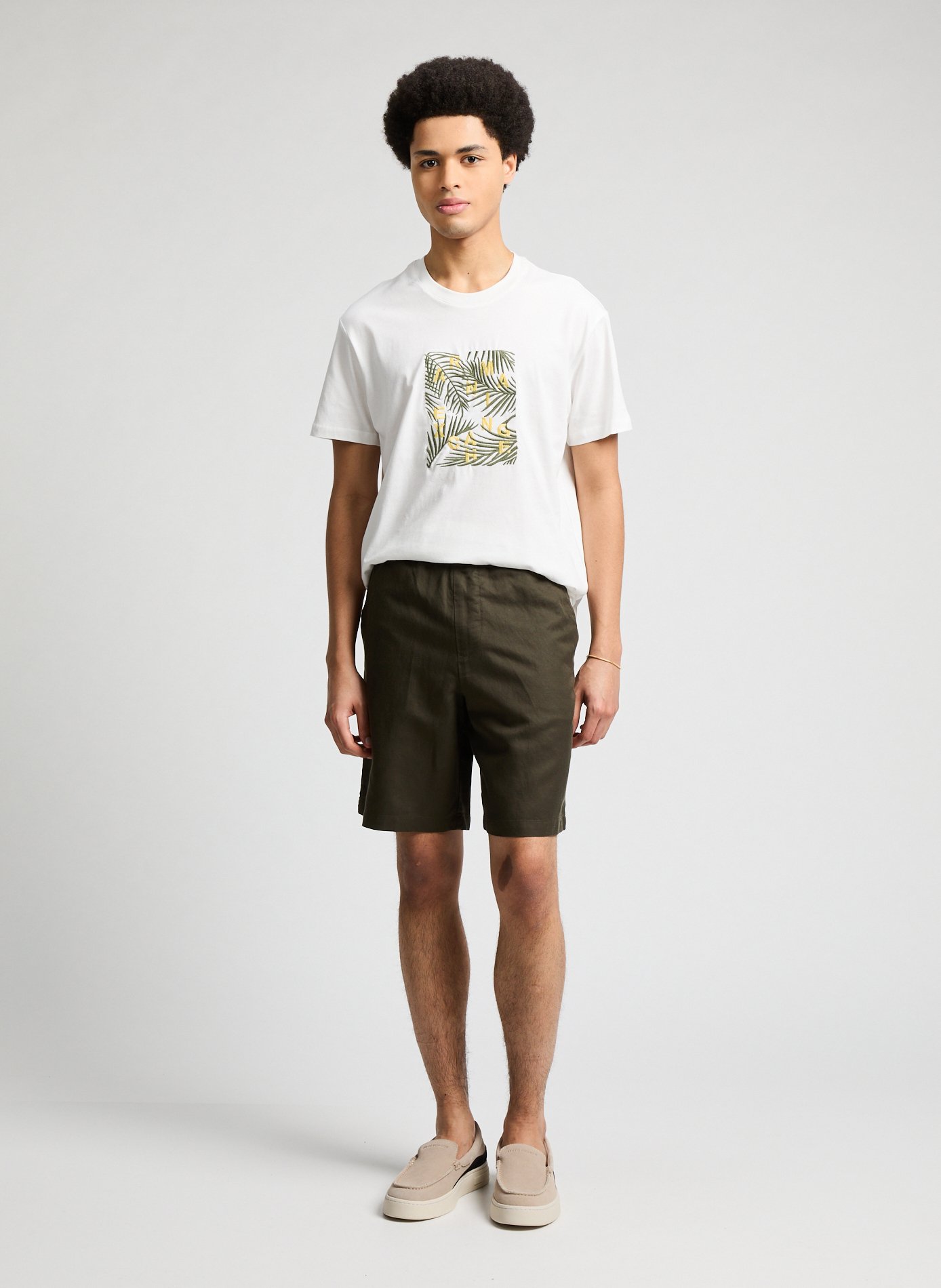T-Shirt mit Stickerei aus Baumwolle ARMANI EXCHANGE Weiss