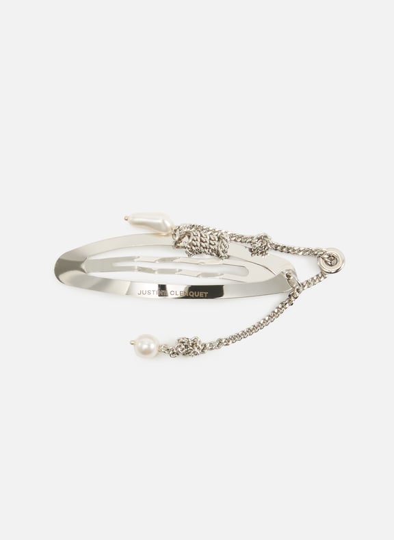 Silver hair clips with charms Silver by JUSTINE CLENQUET JUSTINE CLENQUET Silver hair clips with charms Silver