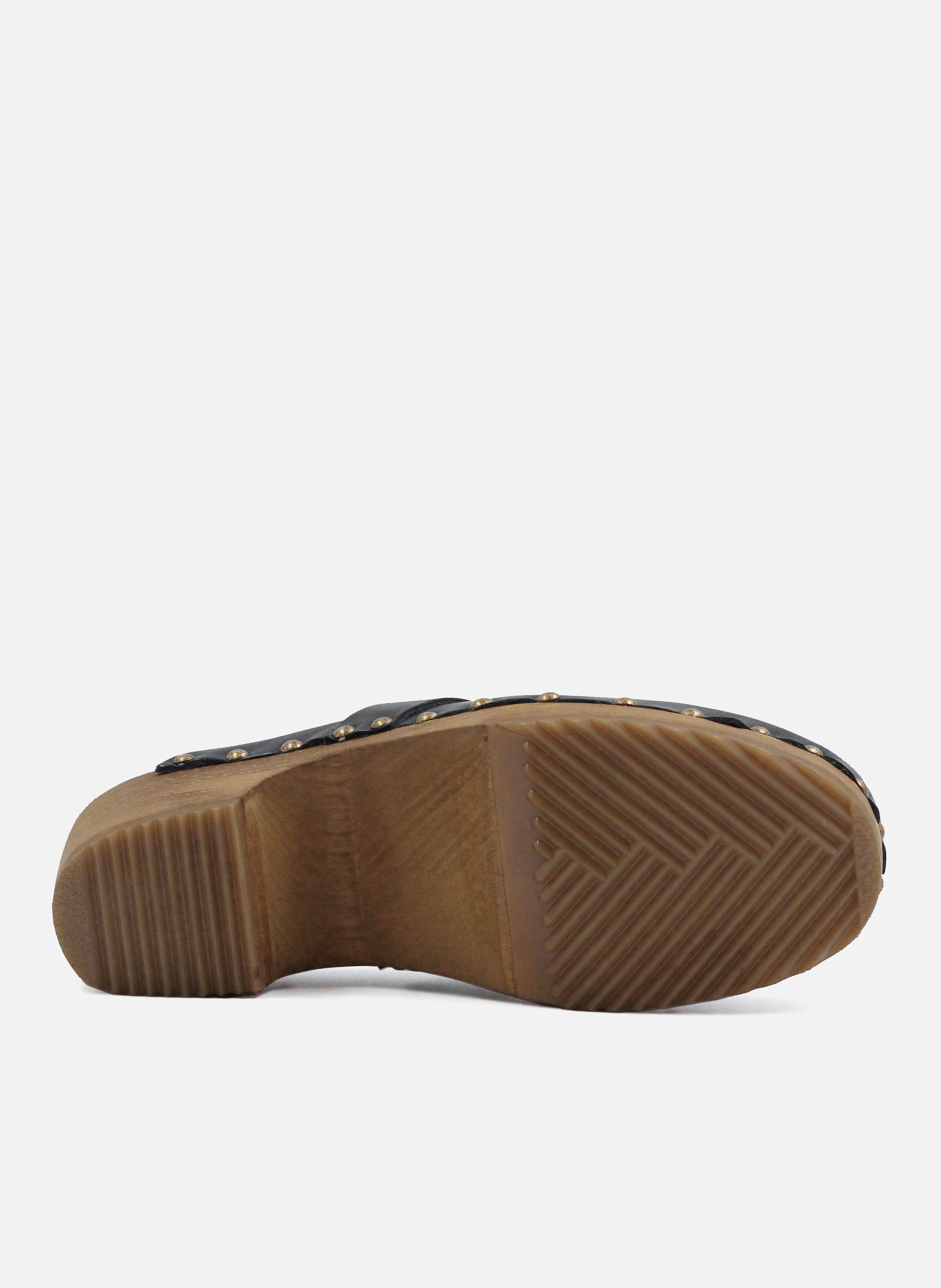 Sabots bois cuir lisse JULES & JENN Noir