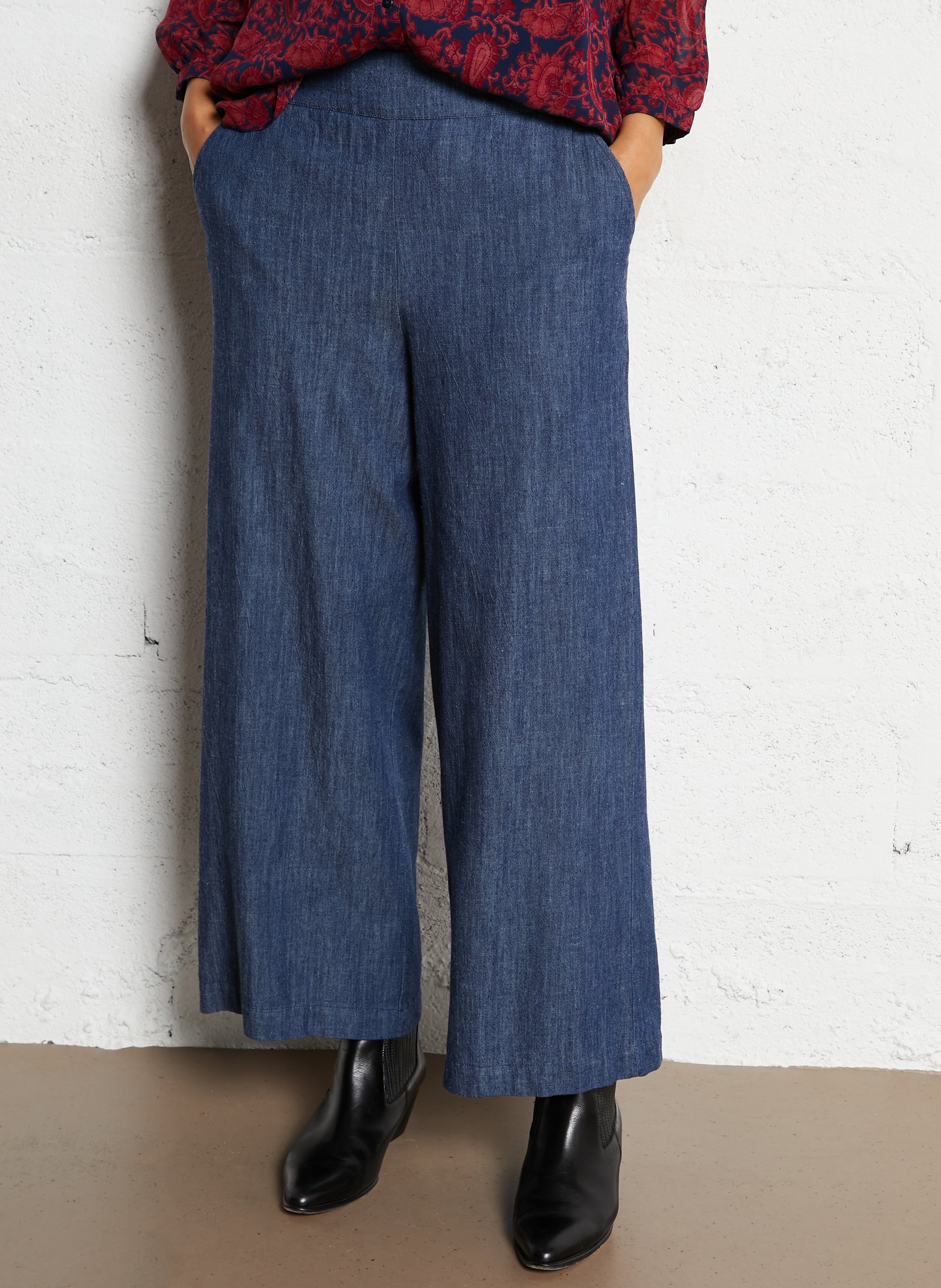 Pantalon large taille haute berthie bis MAISON 123 Bleu