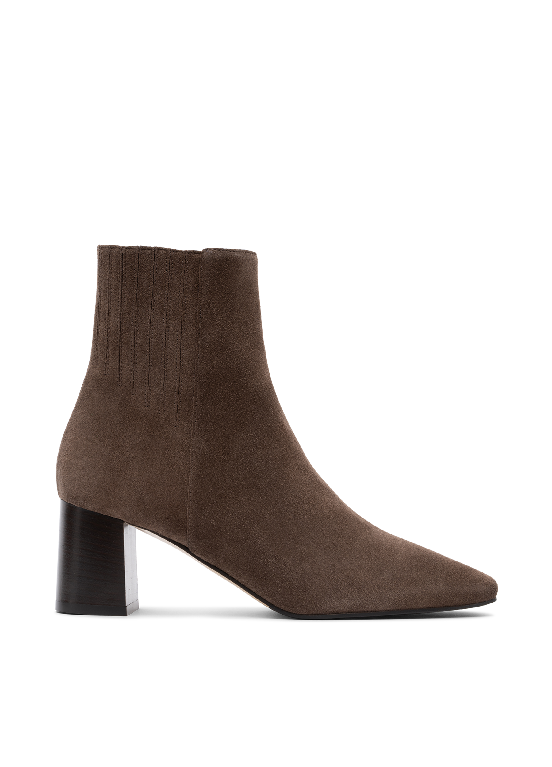 Bottines novo en veau velours PARALLELE Gris