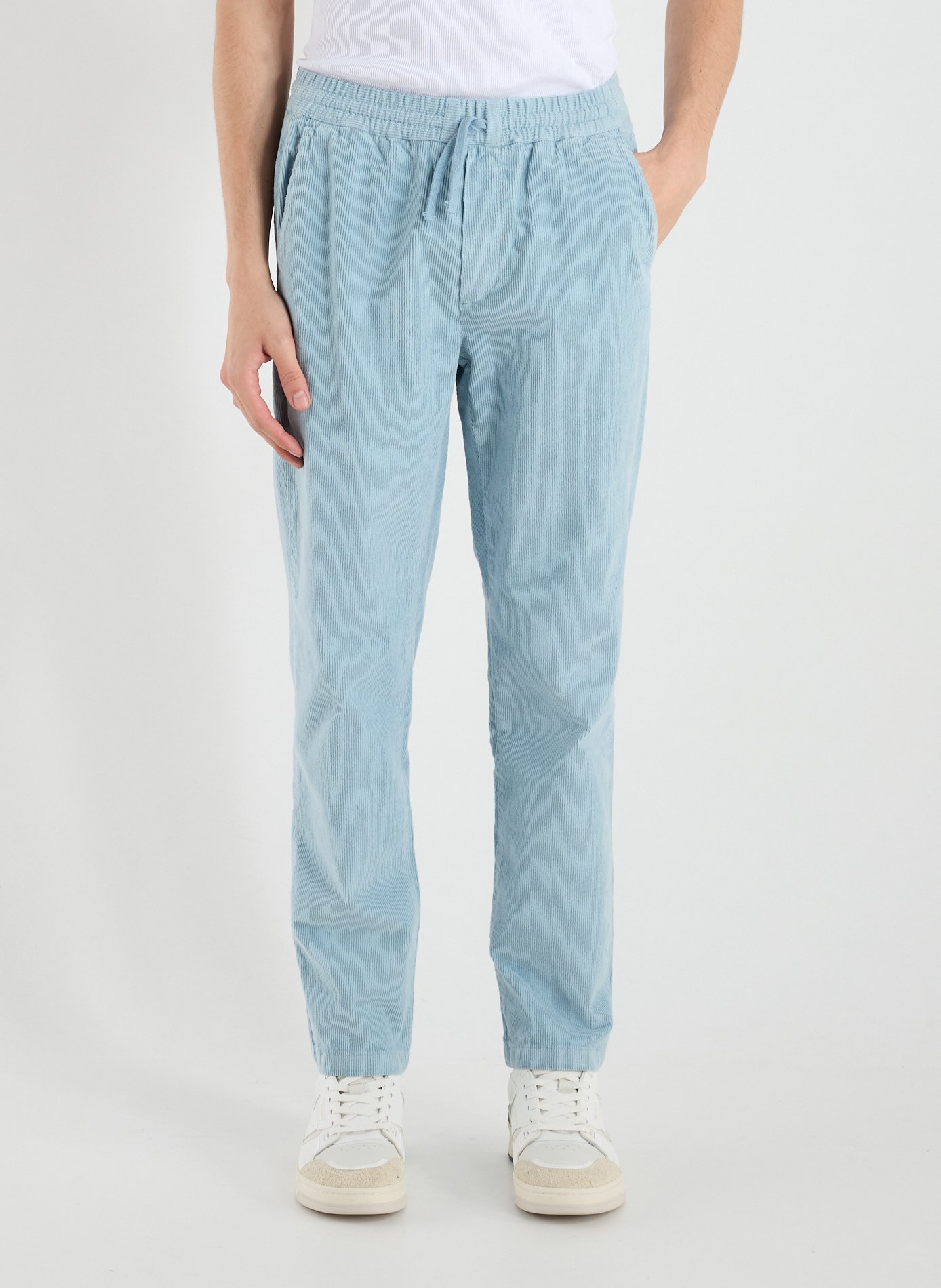 MAISON LABICHE Pantalon Arcade en coton mélangé Bleu