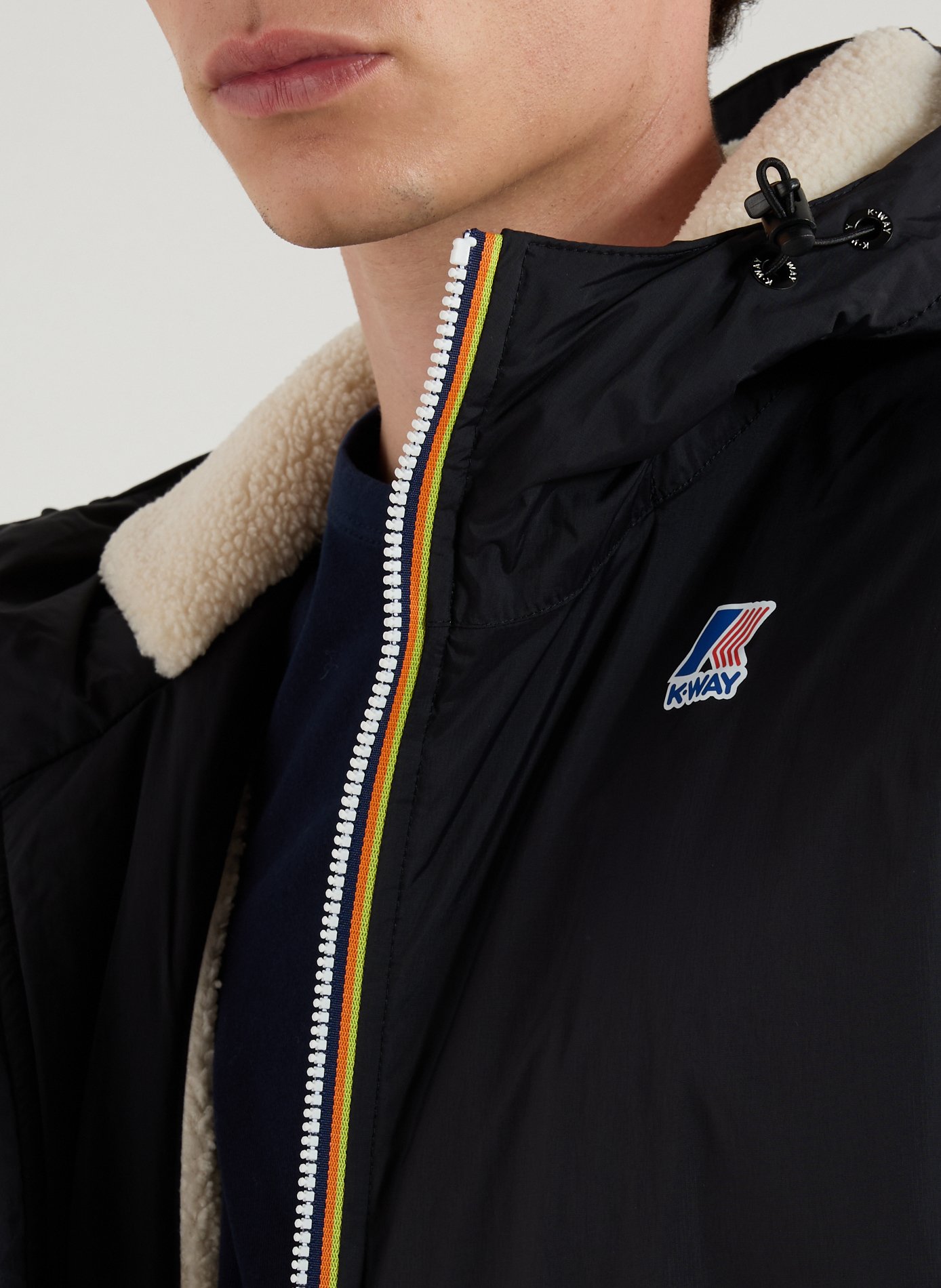 Straight hooded parka K-WAY Black