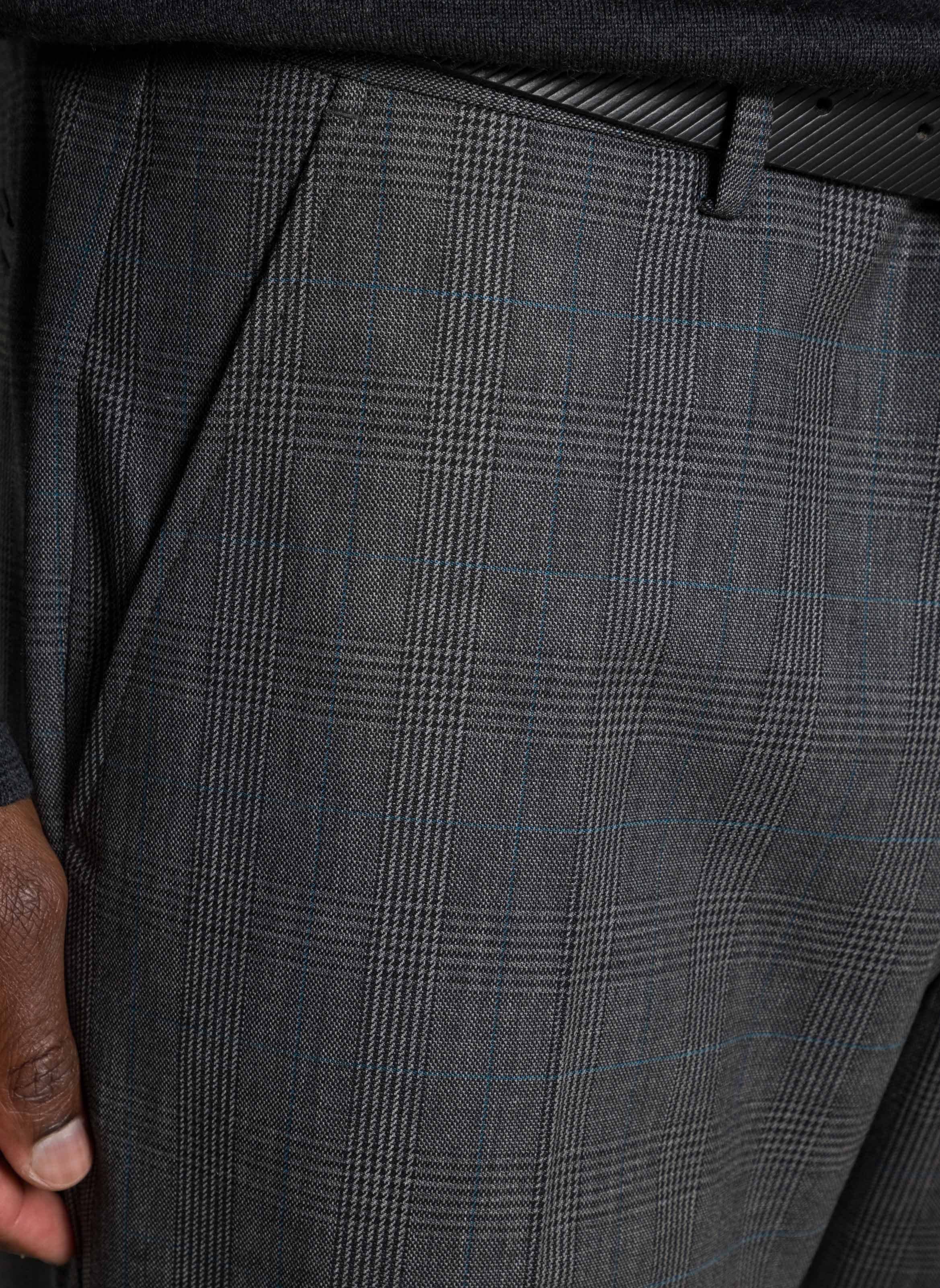 Pantalon de costume à carreaux IKKS Gris