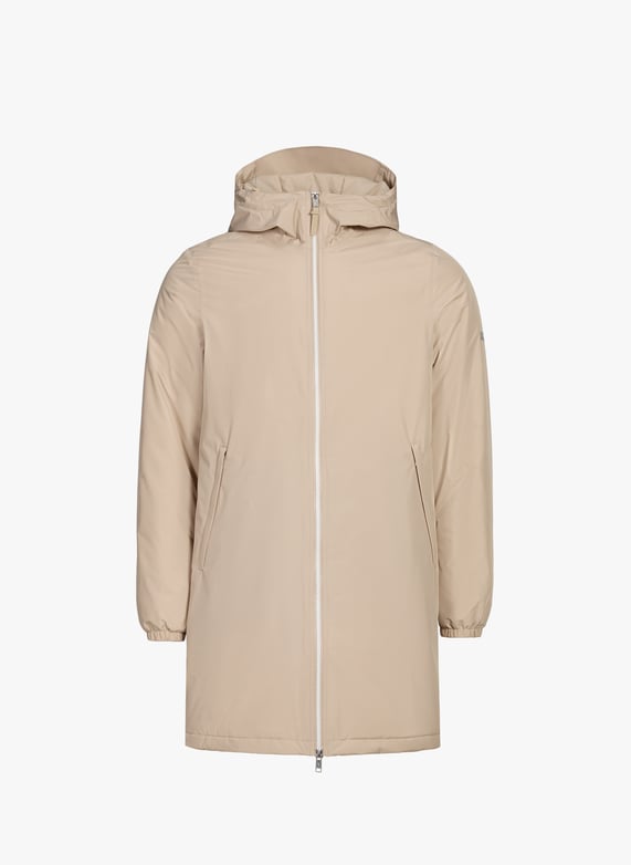 Straight hooded parka | Beige by AIGLE Straight hooded parka Beige