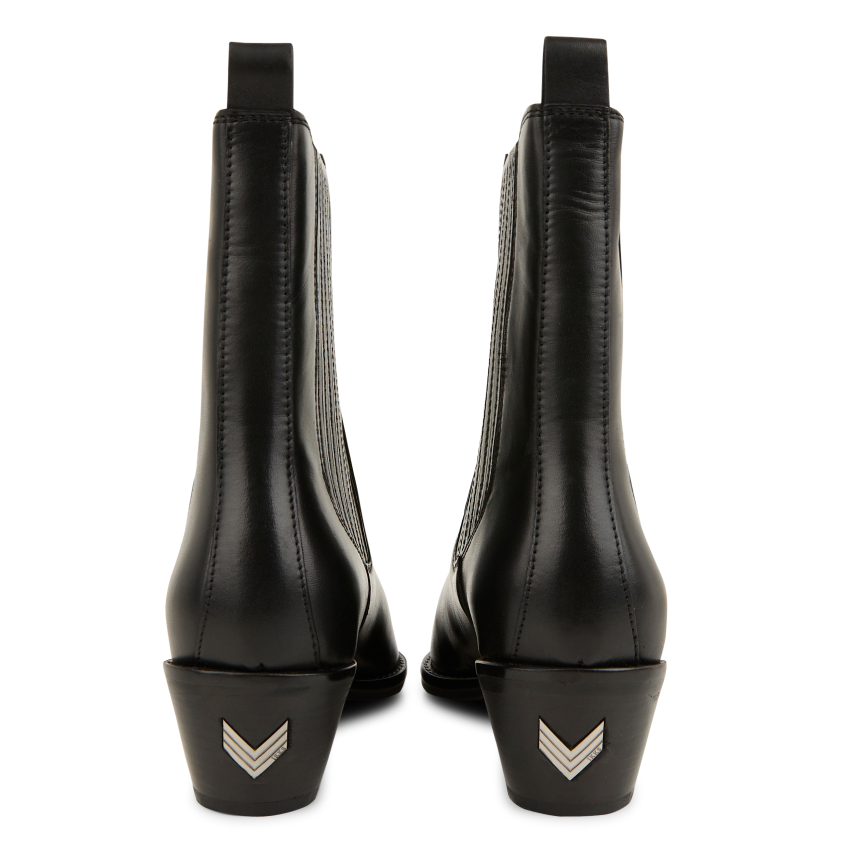 Boots santiags à talons en cuir IKKS Noir