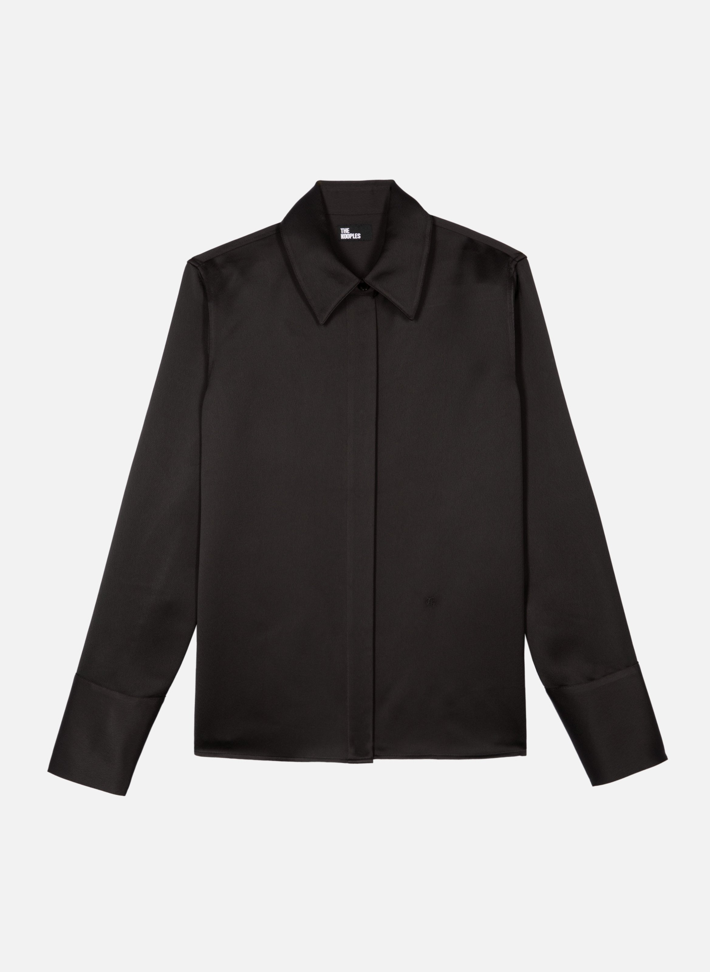 Chemise en satin THE KOOPLES Noir