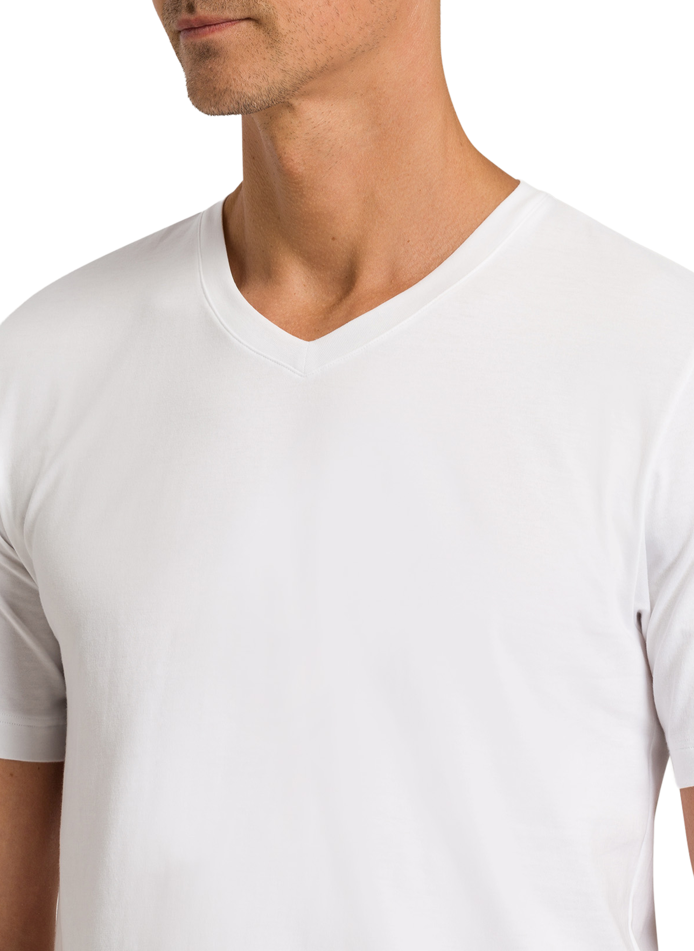 Cotton V-neck T-shirt HANRO White