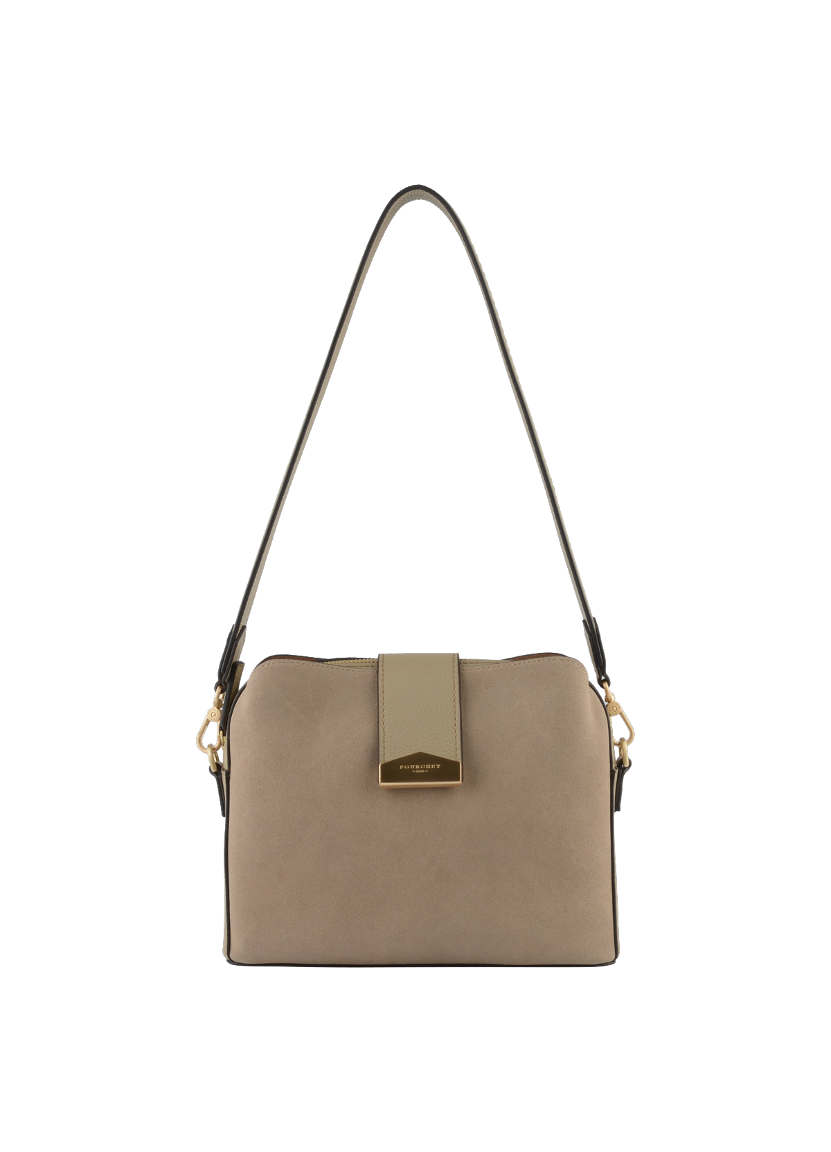 Cavalcade Daim | Sac trotteur PM en cuir de vachette POURCHET Gris