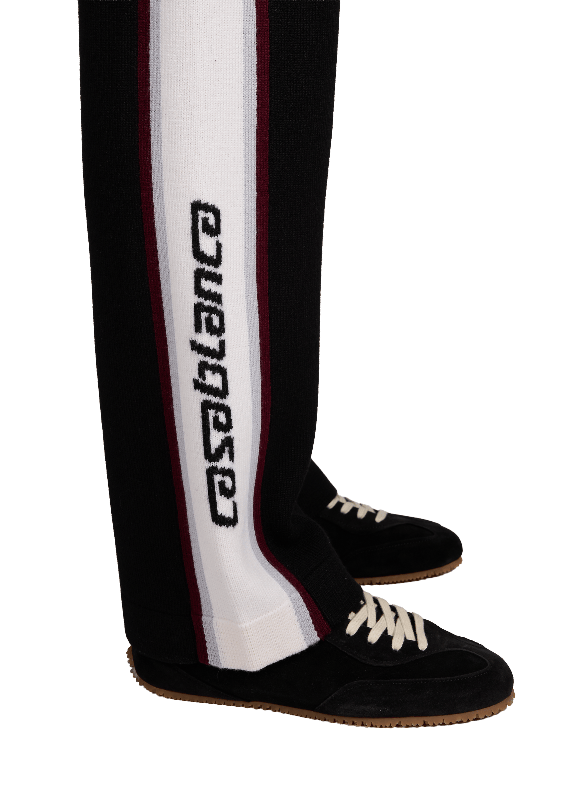 Pantalon maille droit en laine mérinos CASABLANCA PARIS Noir