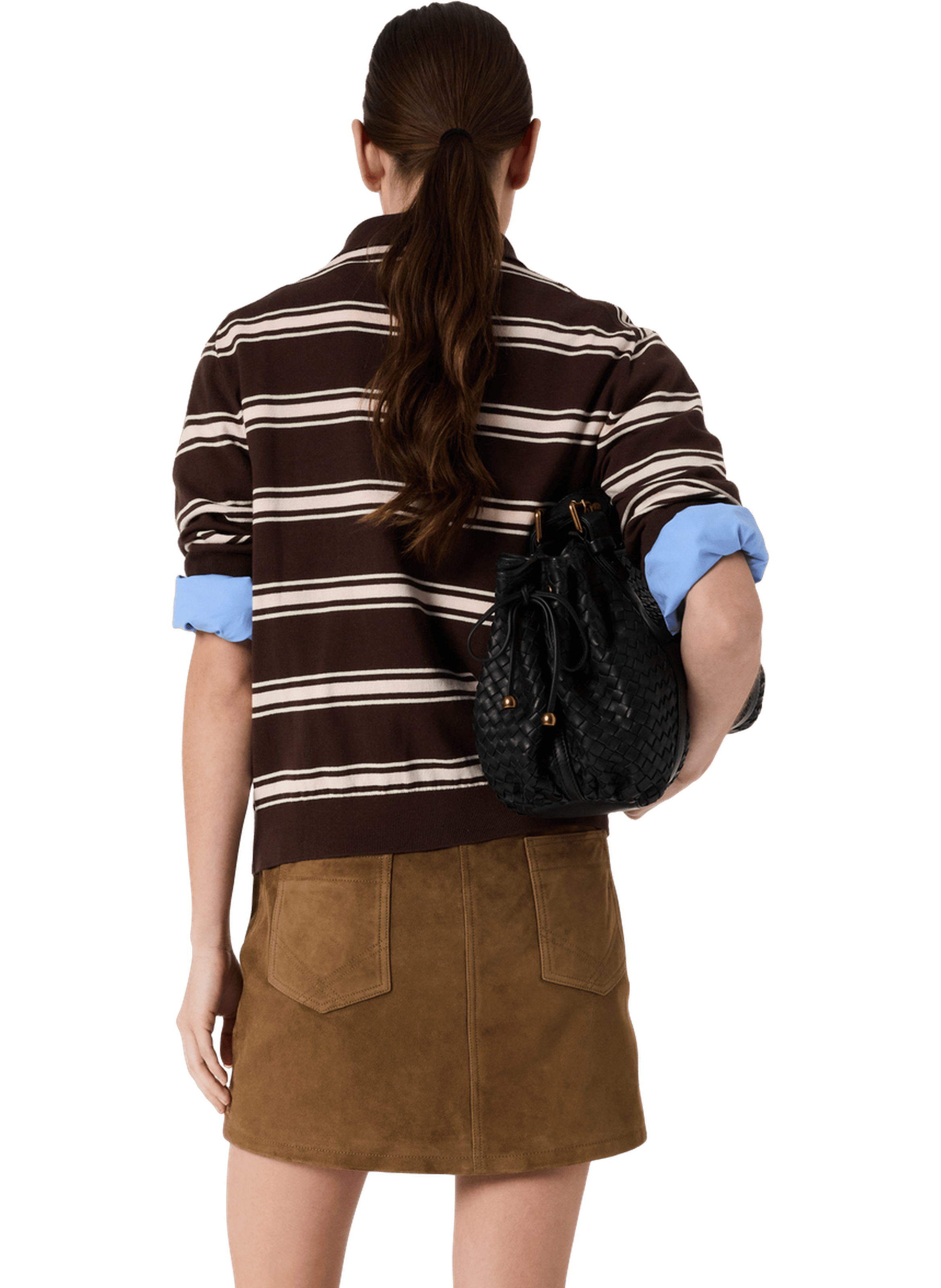 Polo rayé à manches courtes - leila GERARD DAREL Marron