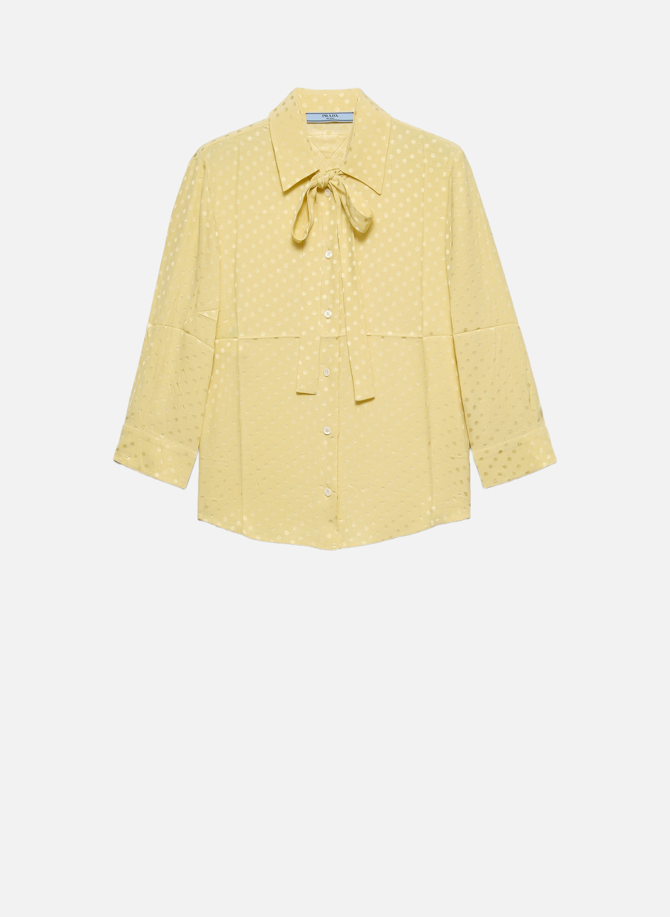 Chemise en satin à pois PRADA Jaune