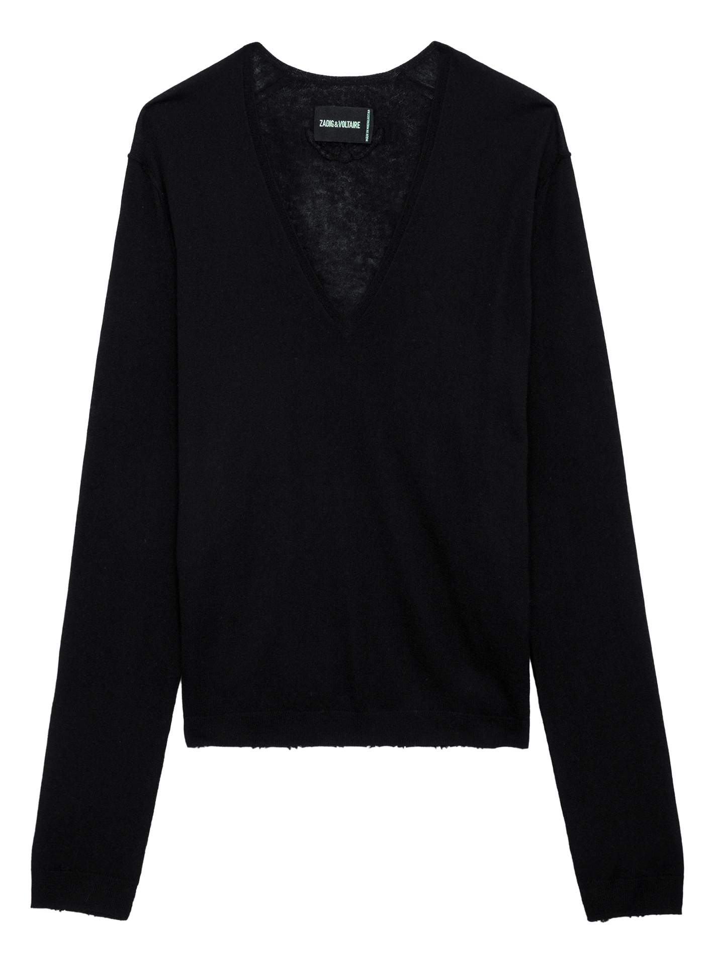 Pull ajusté col v en cachemire rivy ZADIG&VOLTAIRE Noir