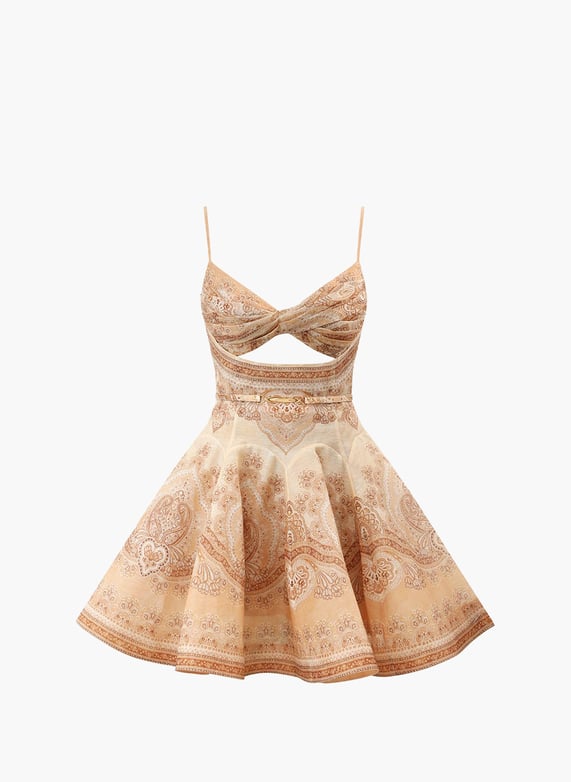 Mini twisted dress luna in linen and silk Pink Zimmermann - Women | Printemps.com Mini twisted dress luna in linen and silk Pink Zimmermann - Women | Printemps.com