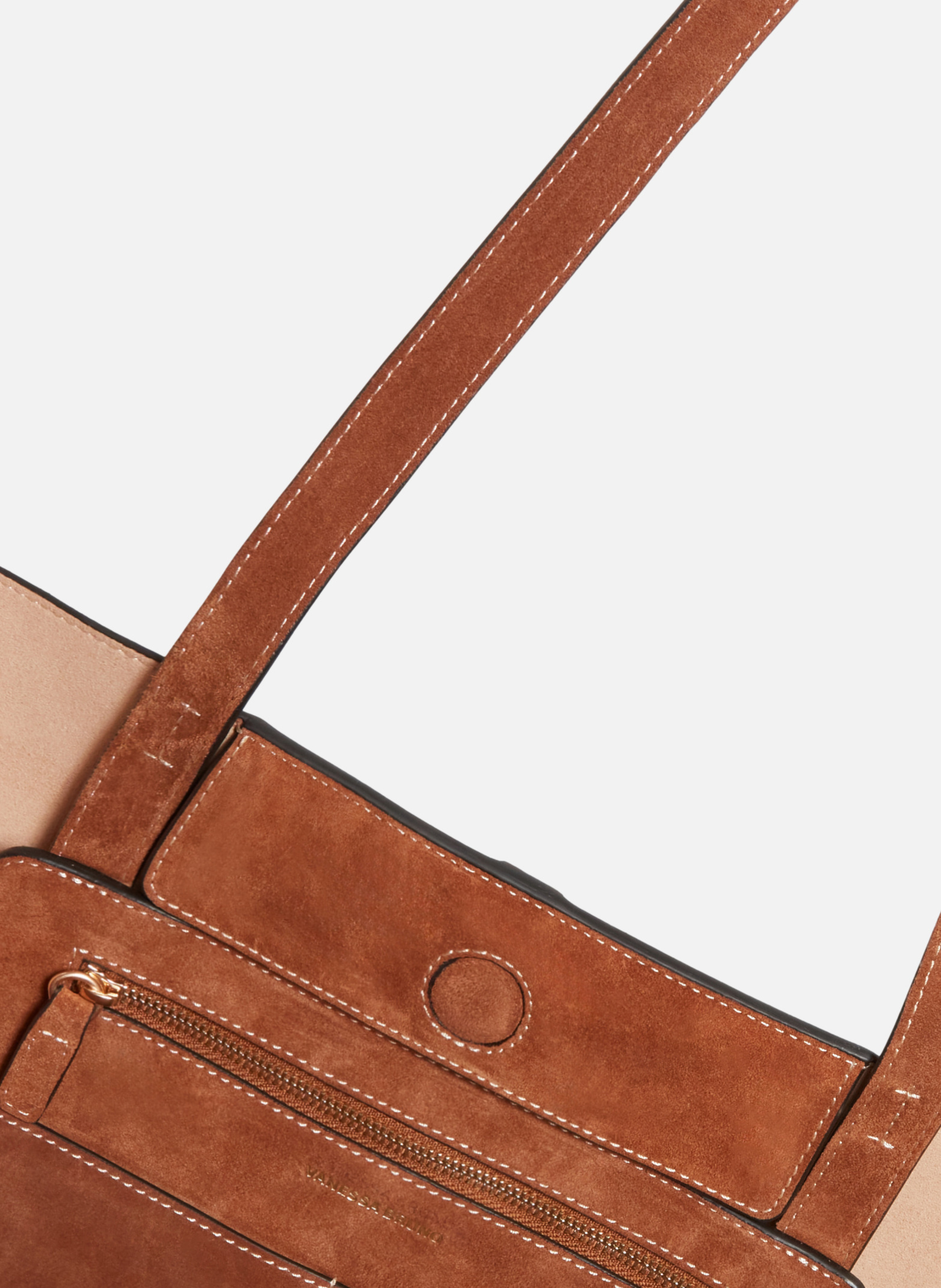 Grand cabas daily en cuir velours VANESSA BRUNO Marron