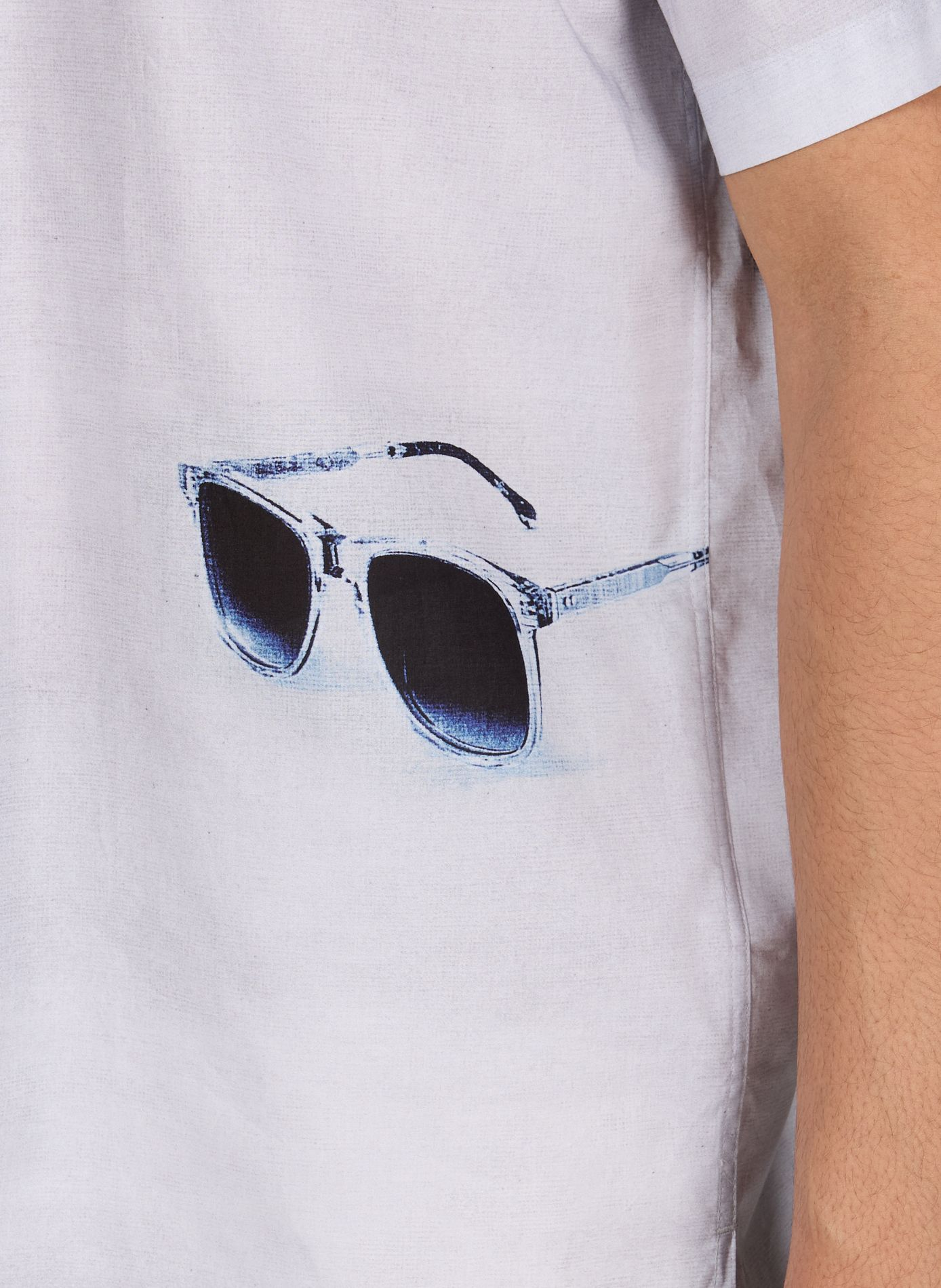 Chemise imprimée à manches courtes en coton PAUL SMITH Gris