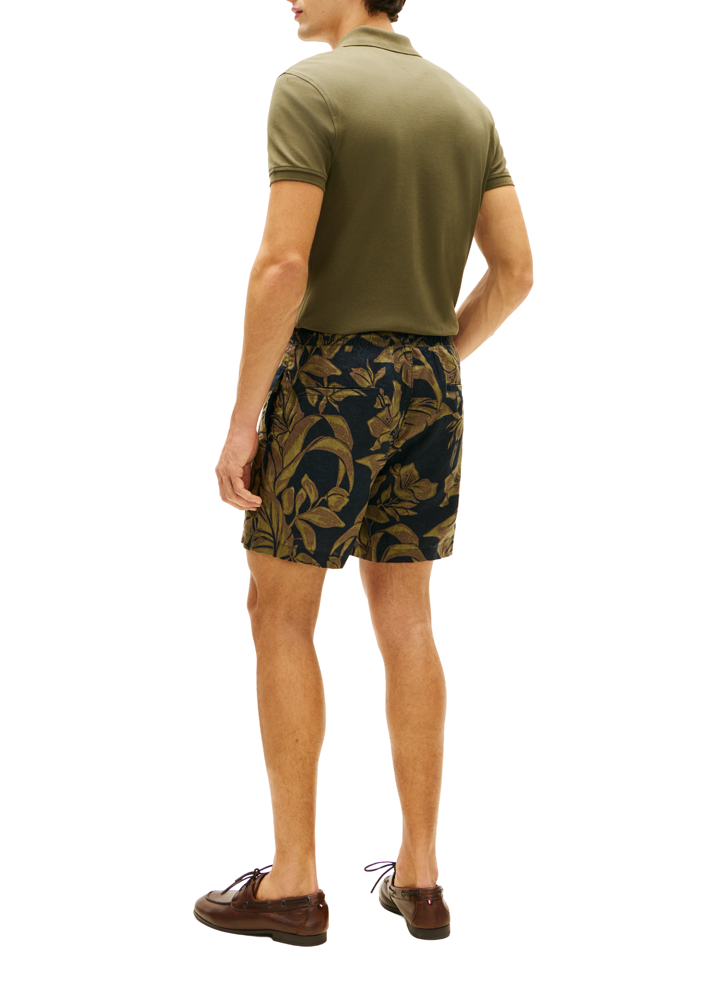 Kurze bedruckte Leinen-Chino "Dover" TOMMY HILFIGER Blau