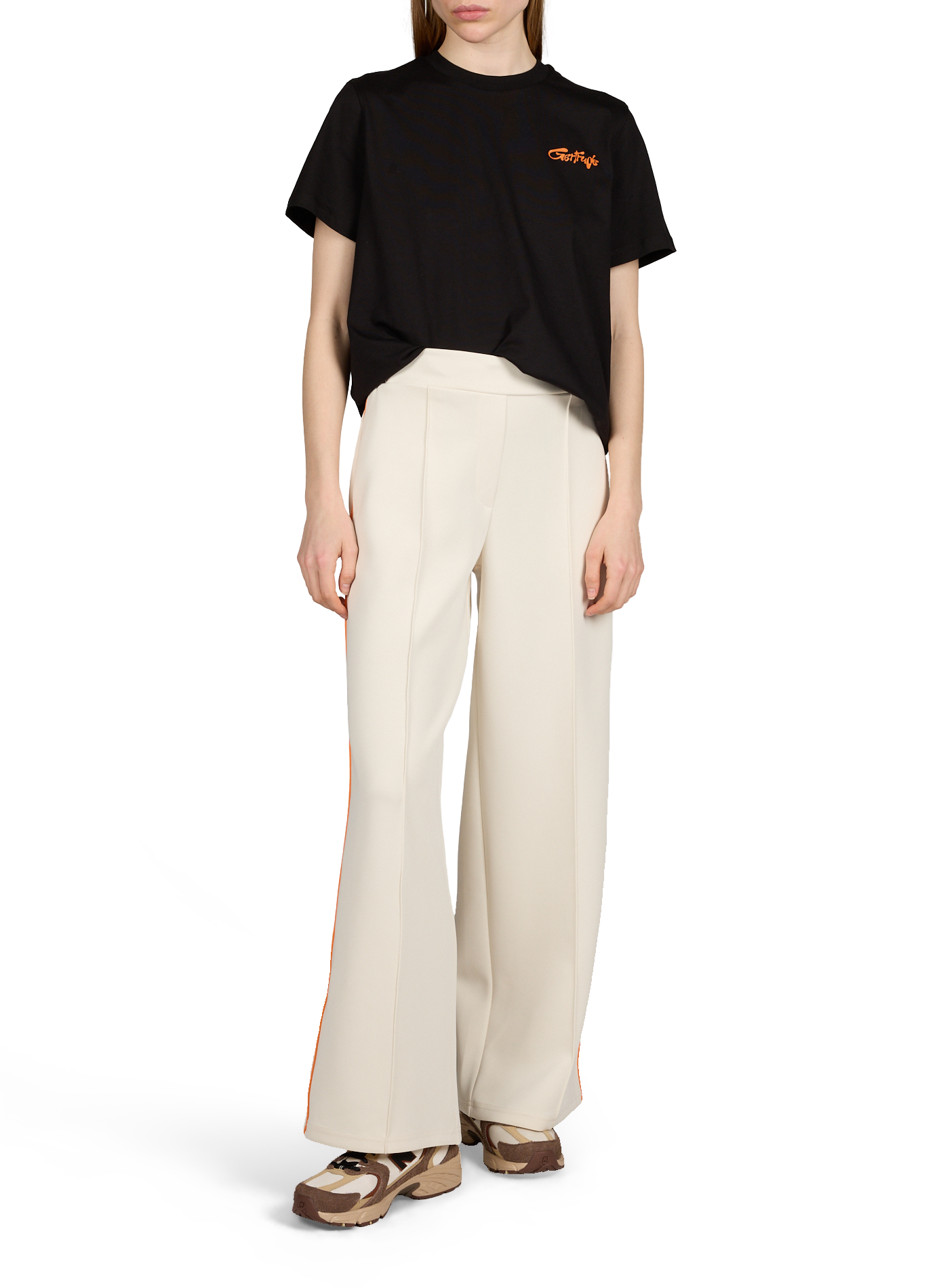 Printed straight t-shirt GERTRUDE ET GASTON Black