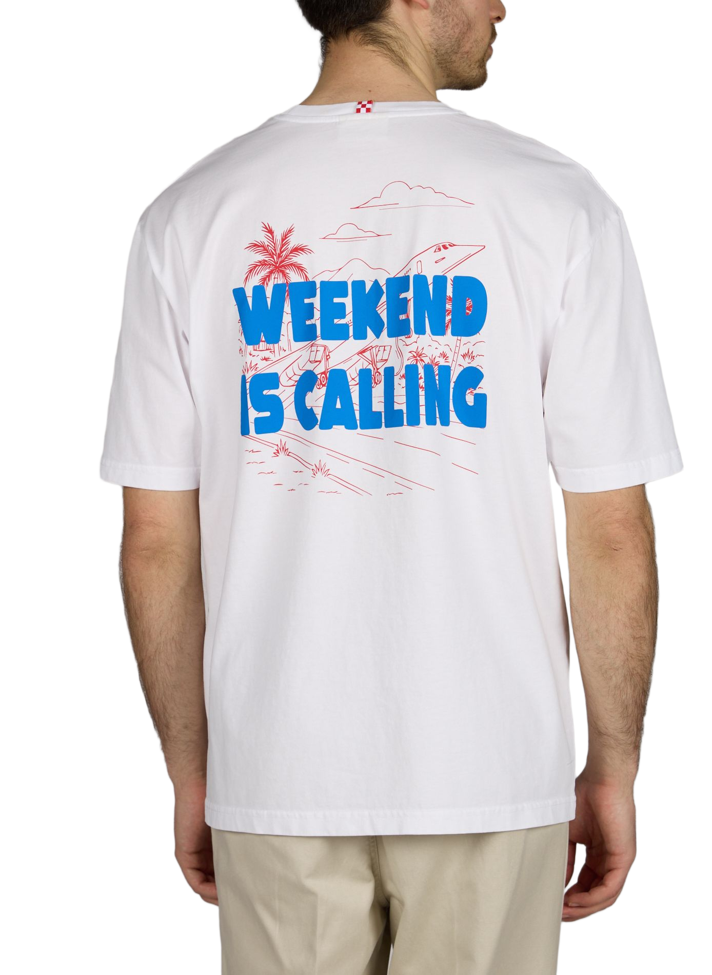 T-shirt ample sérigraphié en coton MC2 SAINT BARTH Blanc