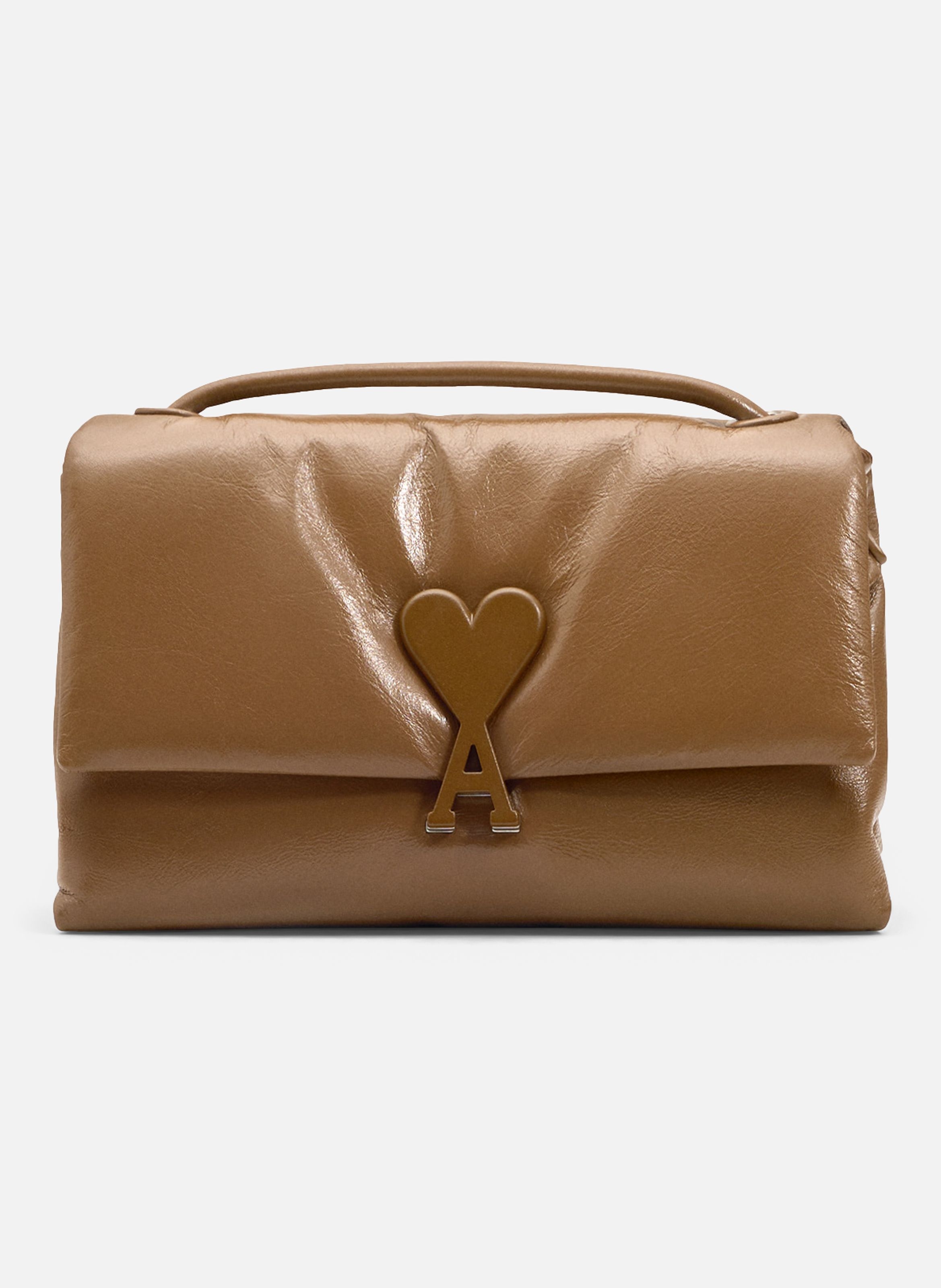 Sac voulez vous en cuir lisse unisexe AMI PARIS Gris