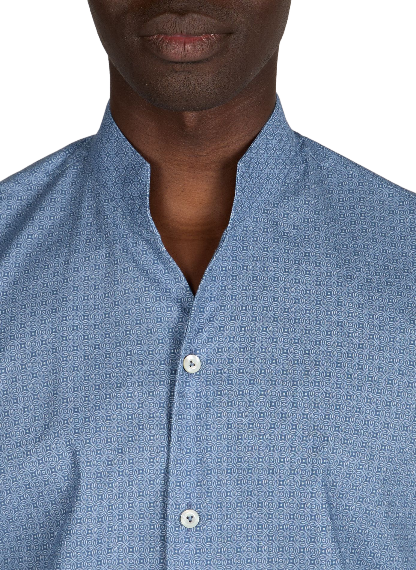 Patterned cotton shirt VAN LAACK Blue