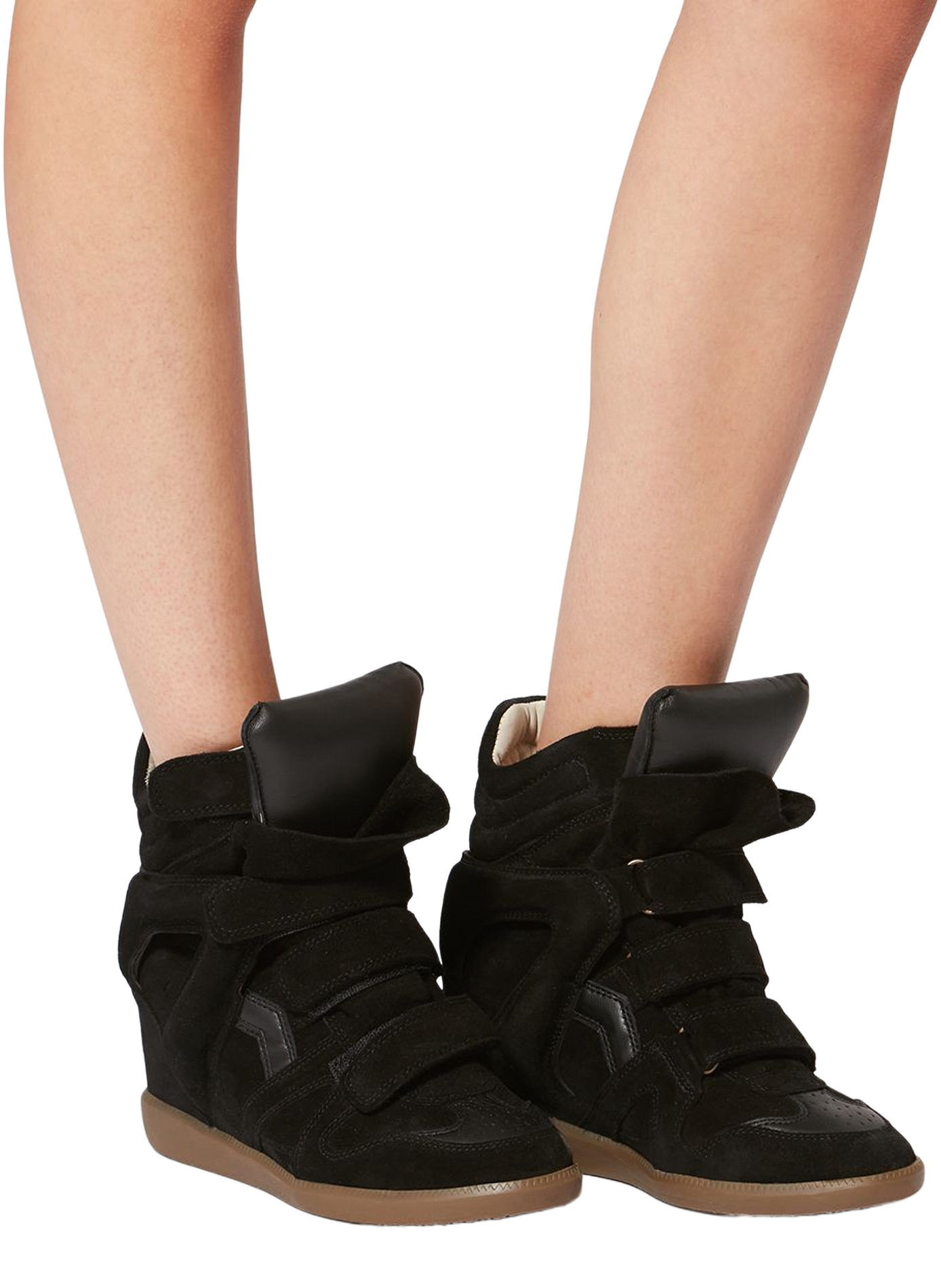 Beckett leather wedge sneakers ISABEL MARANT Black