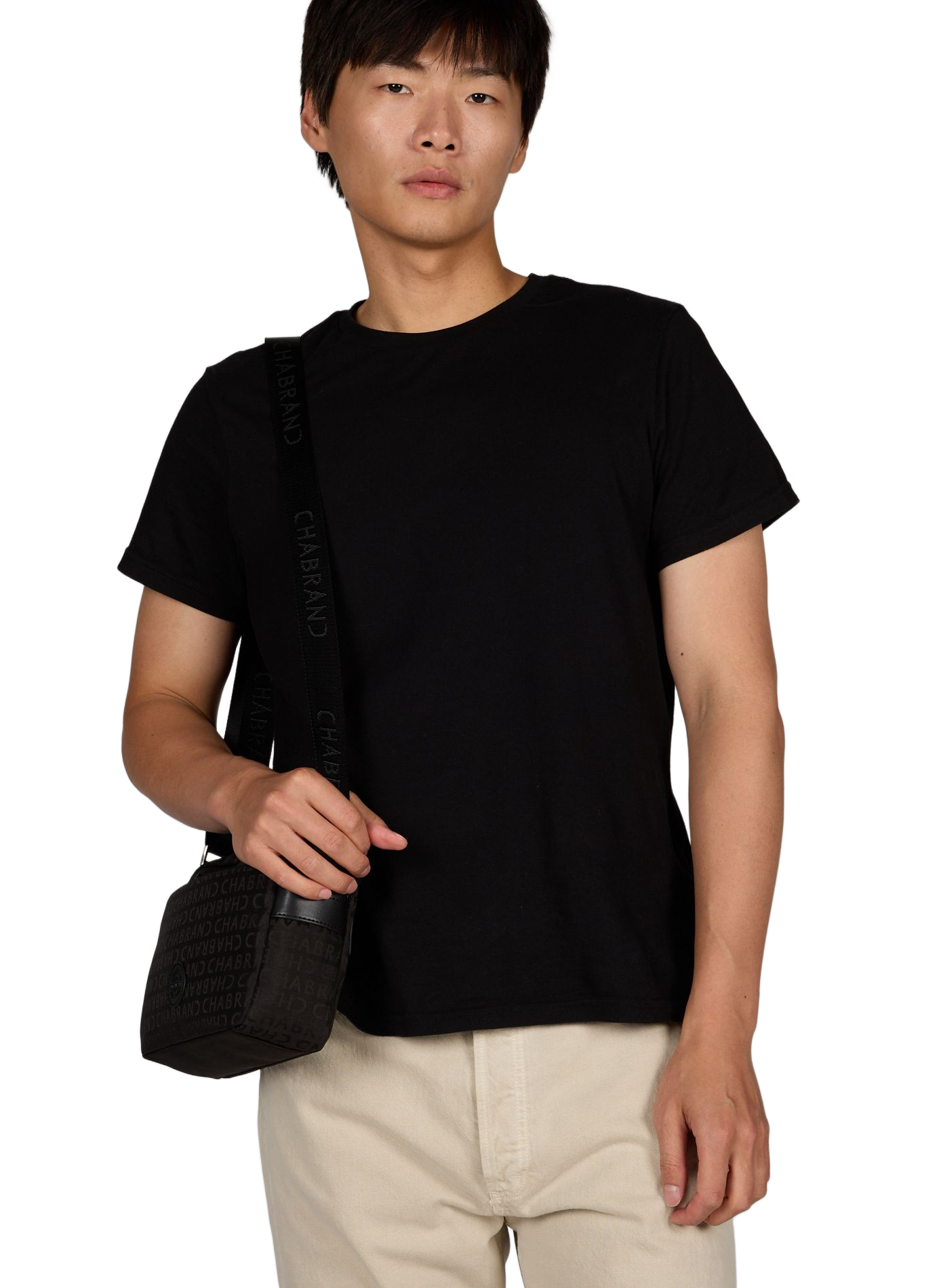 Prado shoulder bag in logo canvas CHABRAND Black