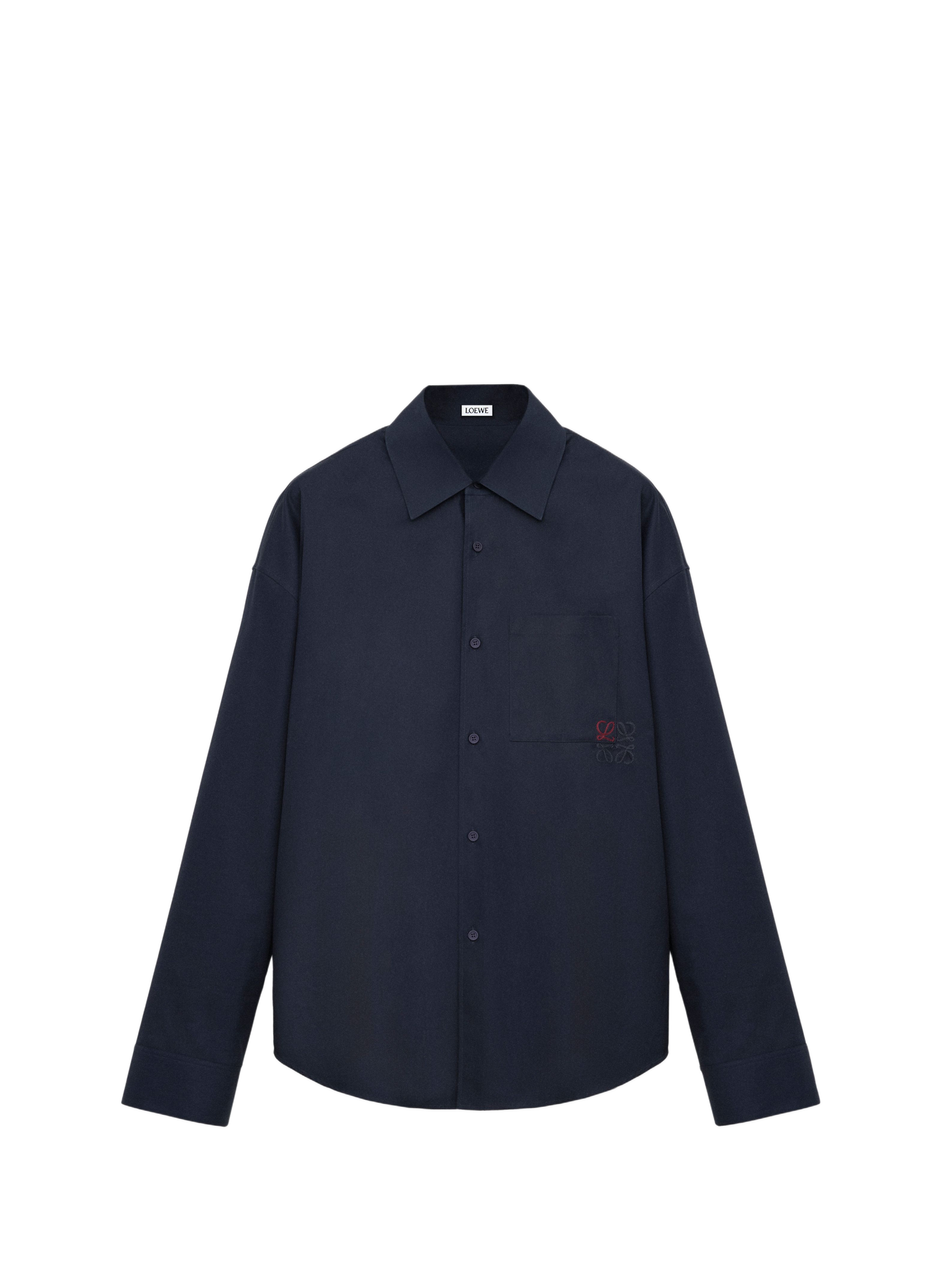Chemise manches longues en sergé de coton LOEWE Bleu