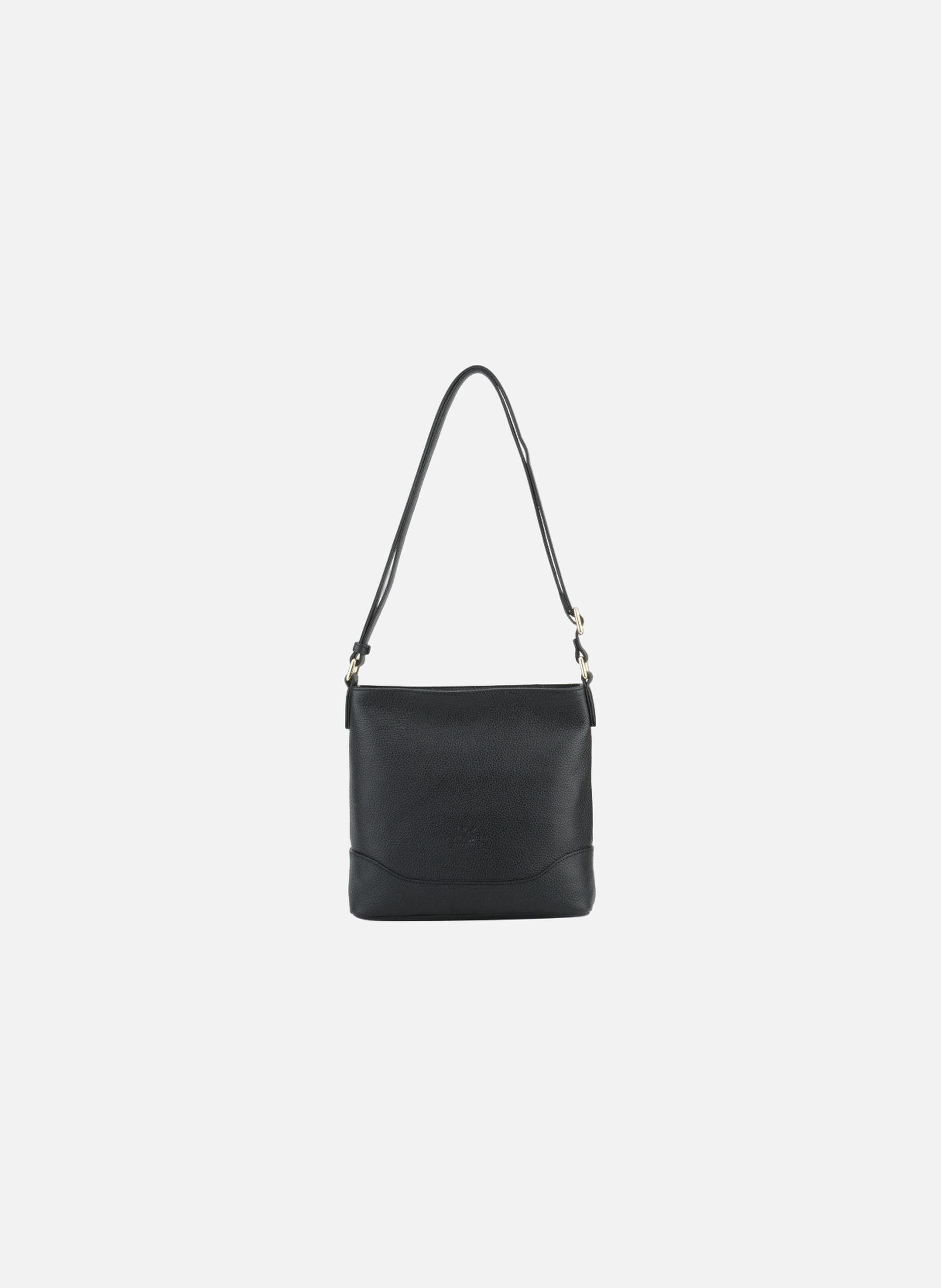 110 magnet | sac porté croisé en cuir de veau grainé  Noir