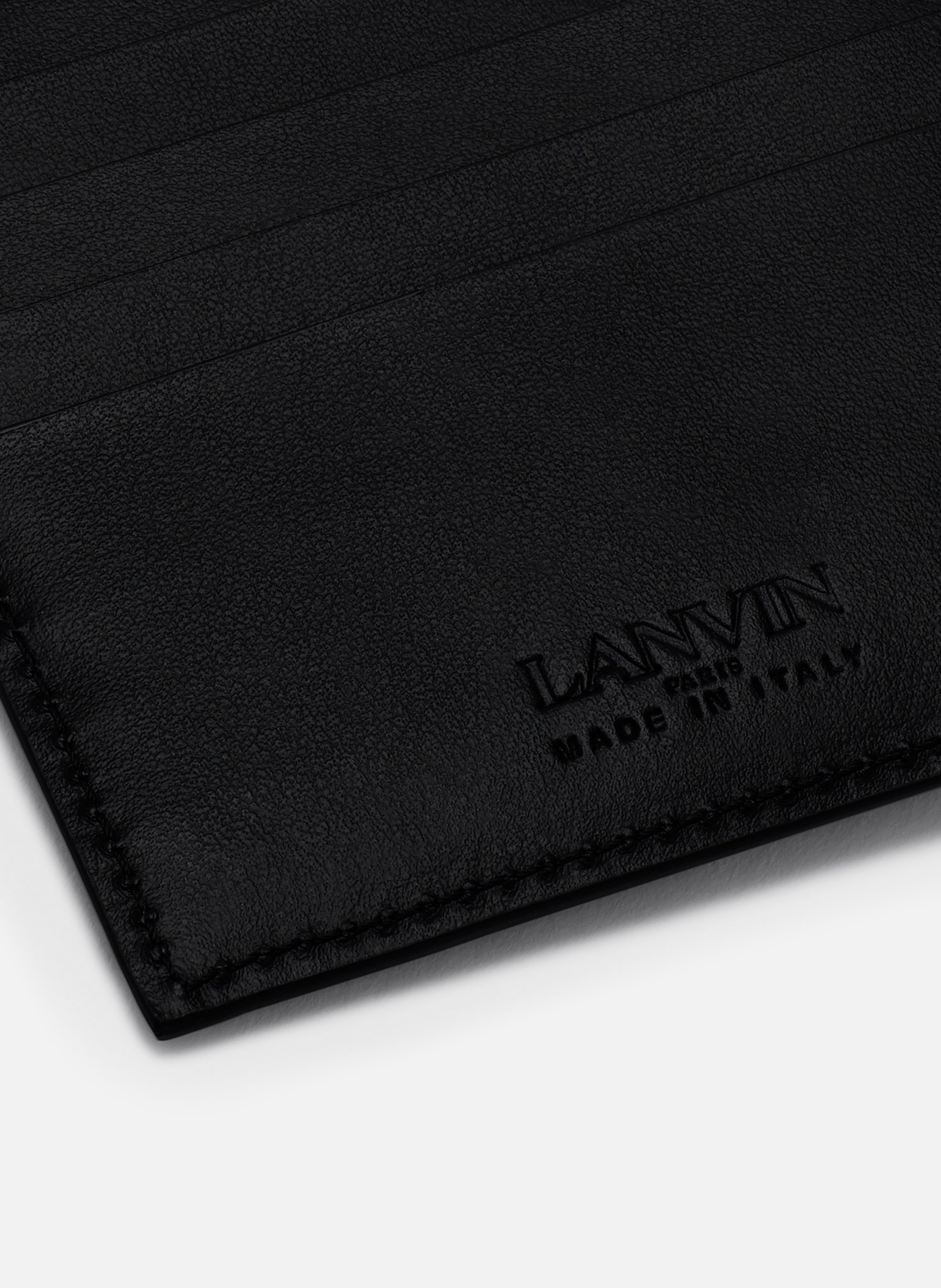 Portefeuille lanvin signature en cuir LANVIN Noir