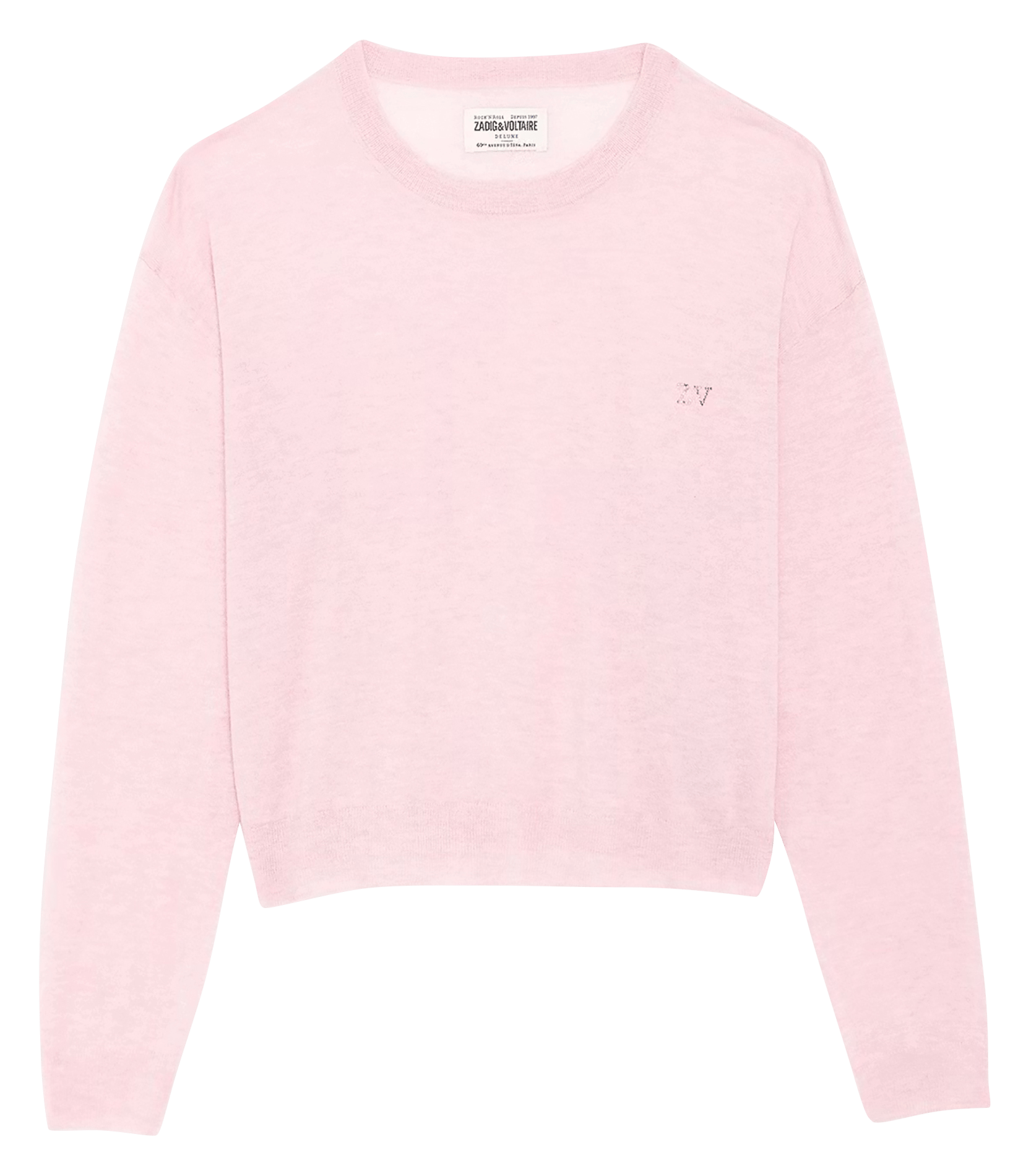 Pull oversize col rond en cachemire swapy ZADIG&VOLTAIRE Rose