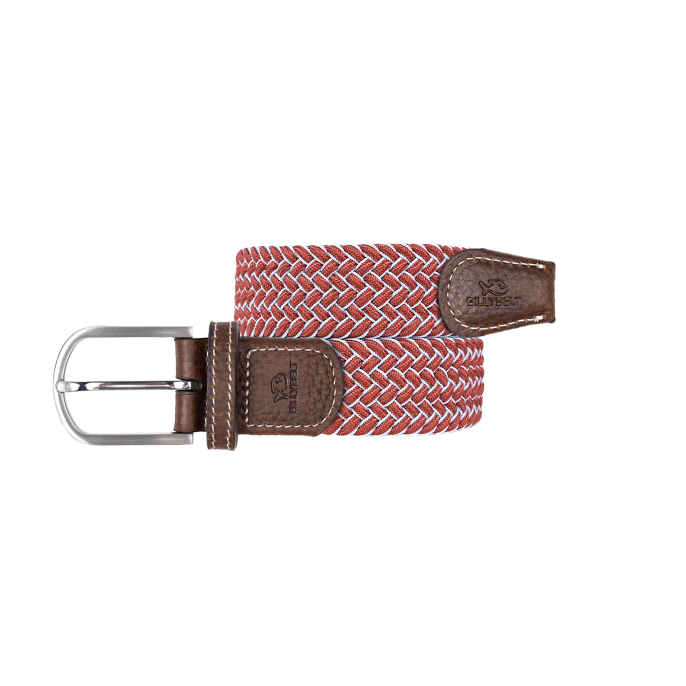 Ceinture tressée élastique multicolore BILLYBELT Rouge