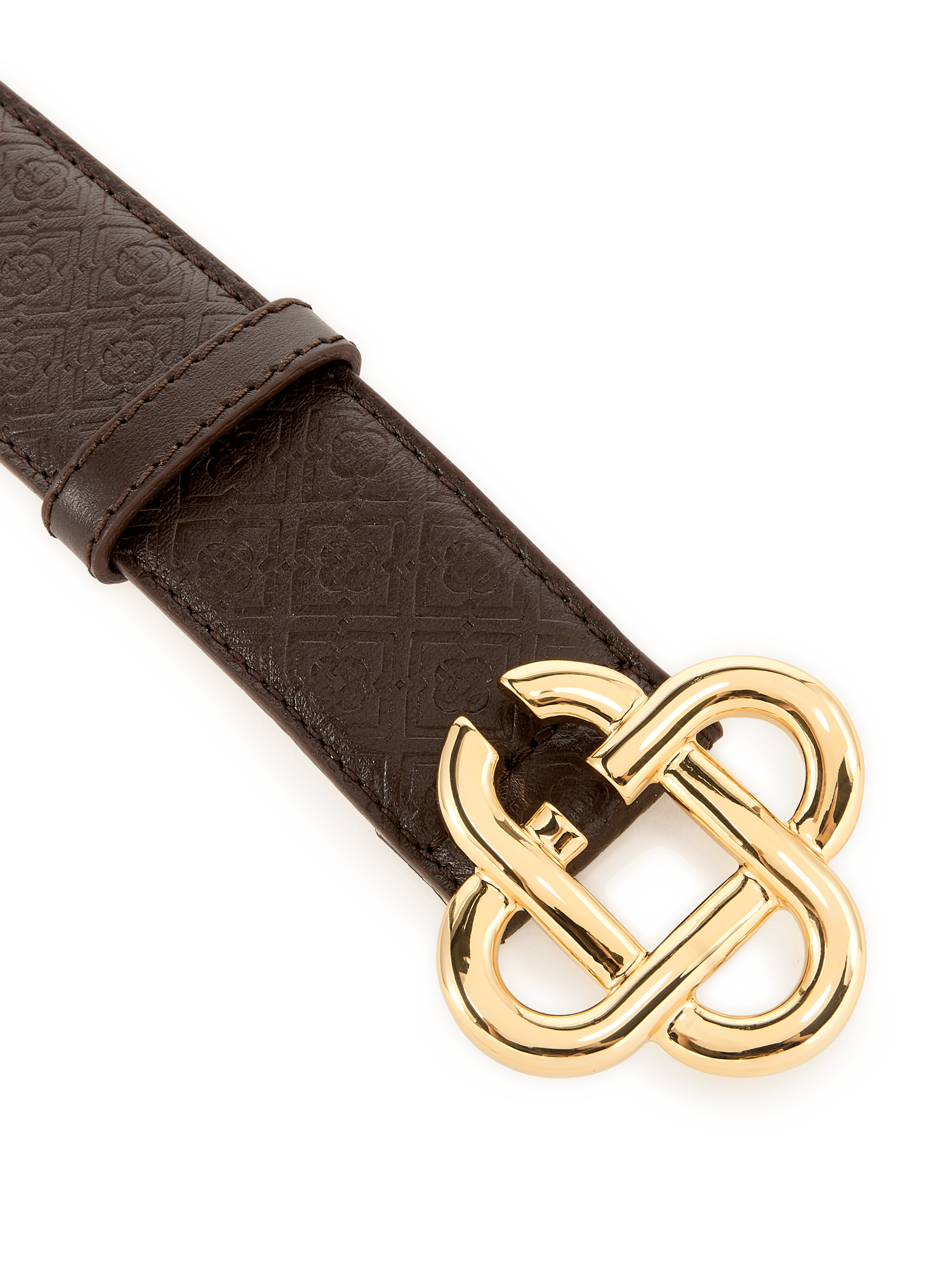Ceinture monogramme en cuit CASABLANCA PARIS Marron