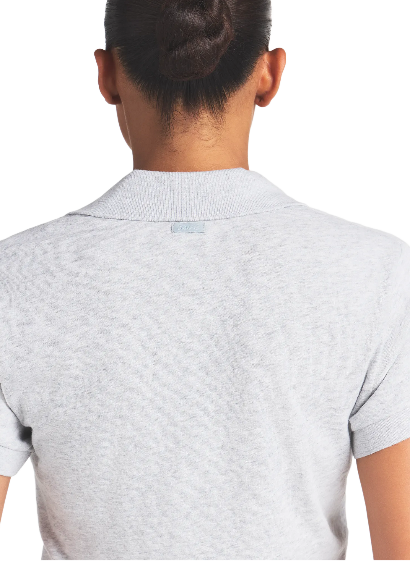 Short sleeve cotton polo shirt SKIMS Grey