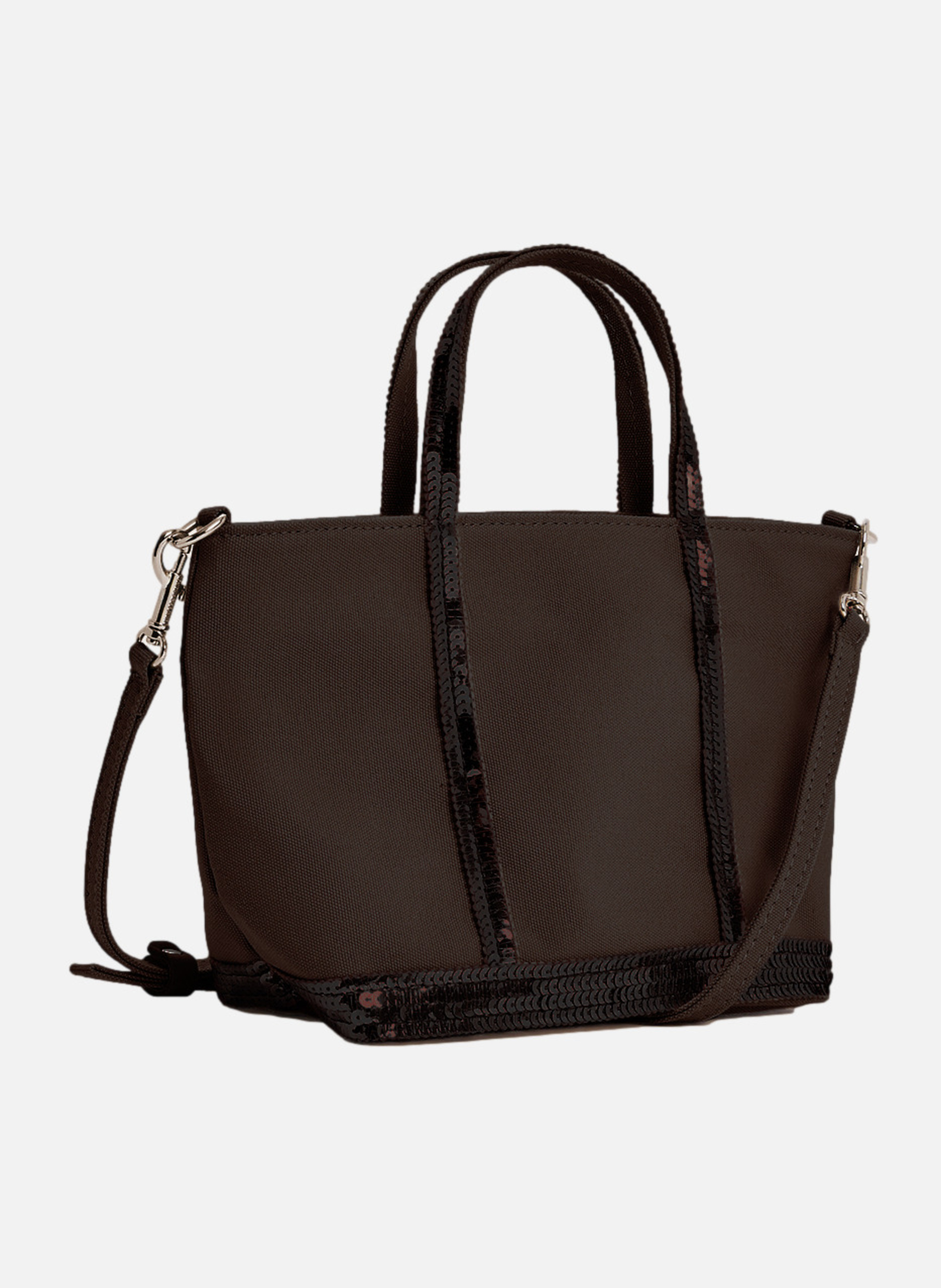 Cabas xs zippé en toile VANESSA BRUNO Marron