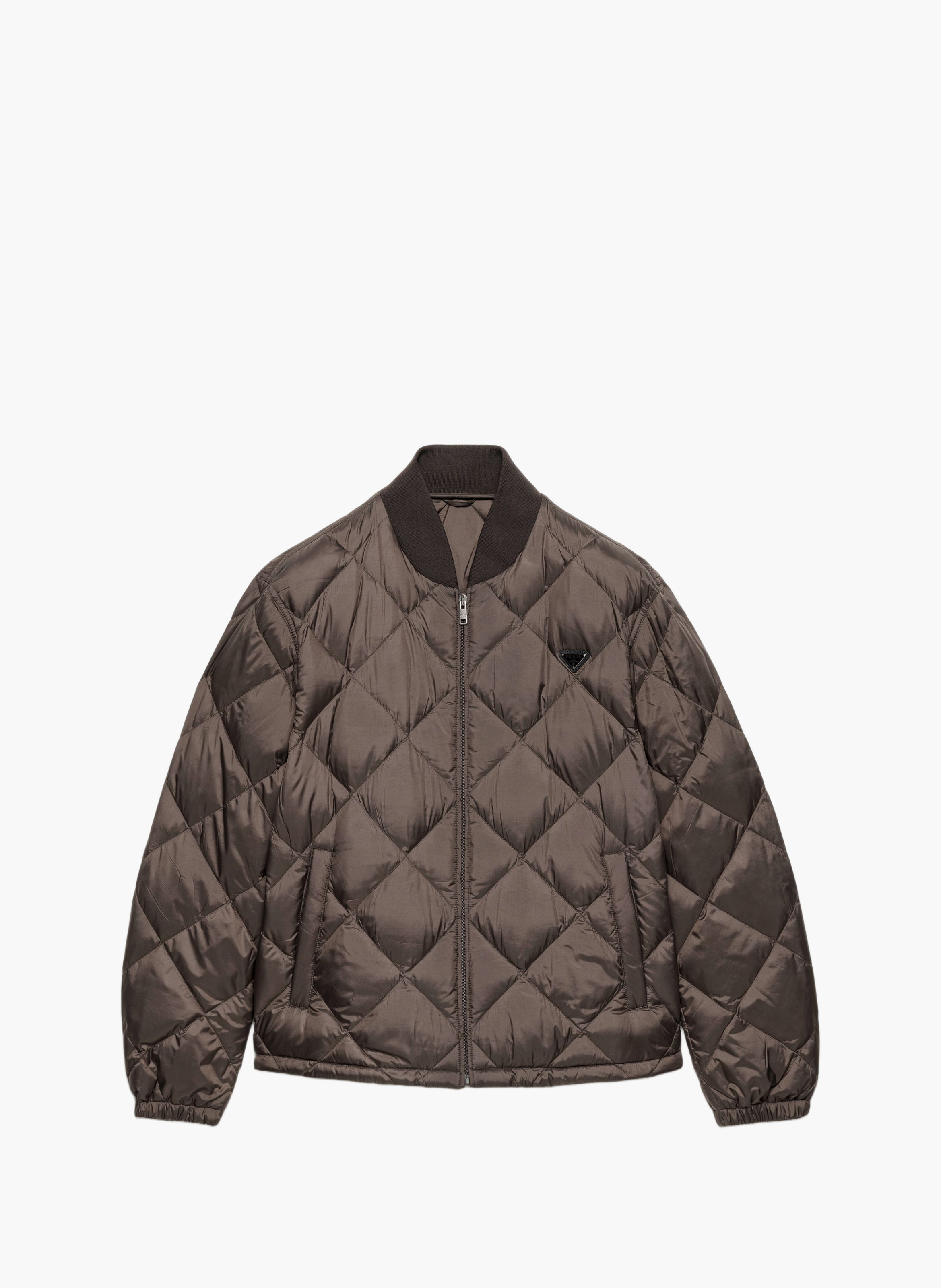 Doudoune courte en tissu technique PRADA Vert