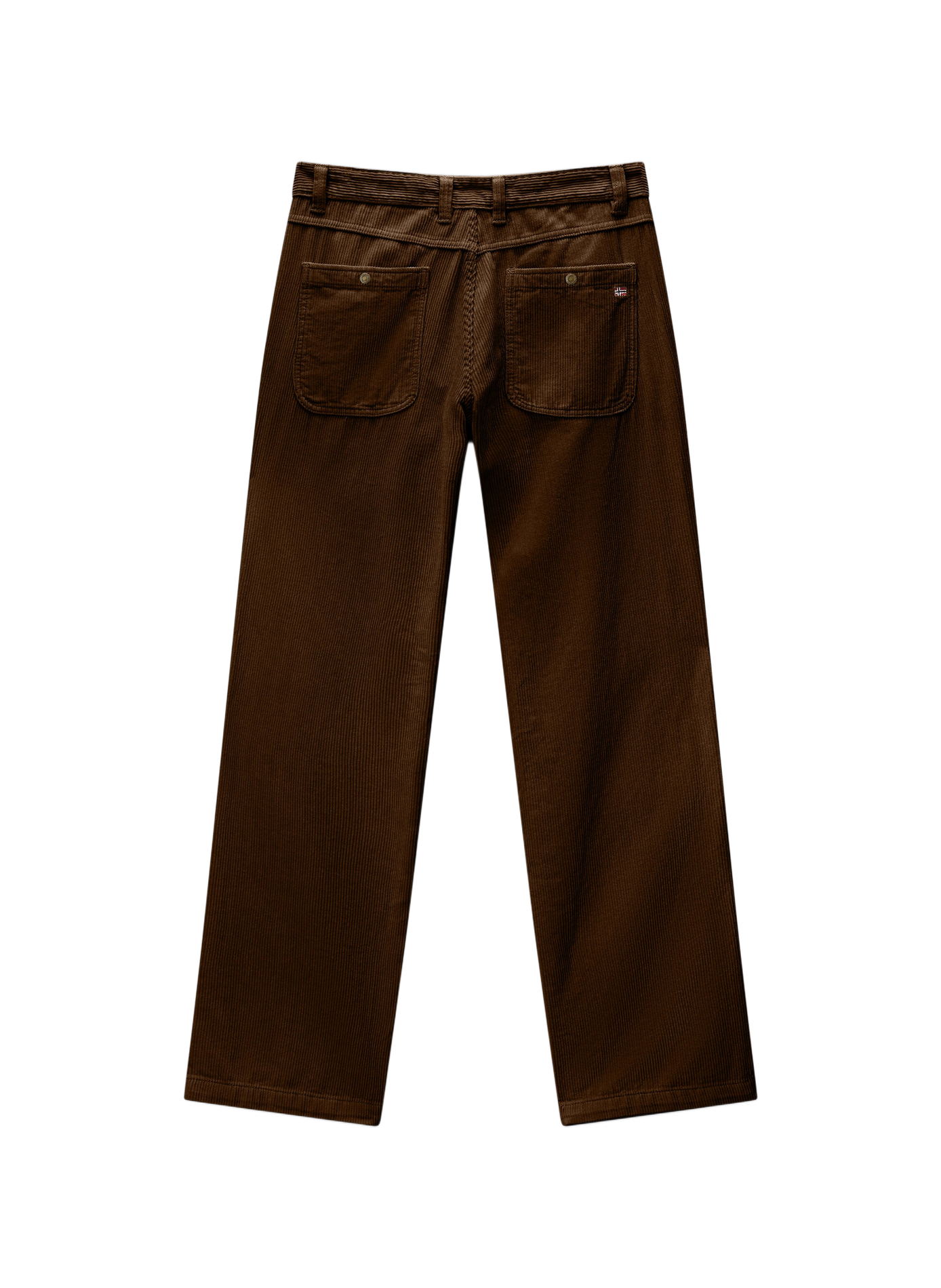 Pantalon droit en velours côtelé NAPAPIJRI Marron