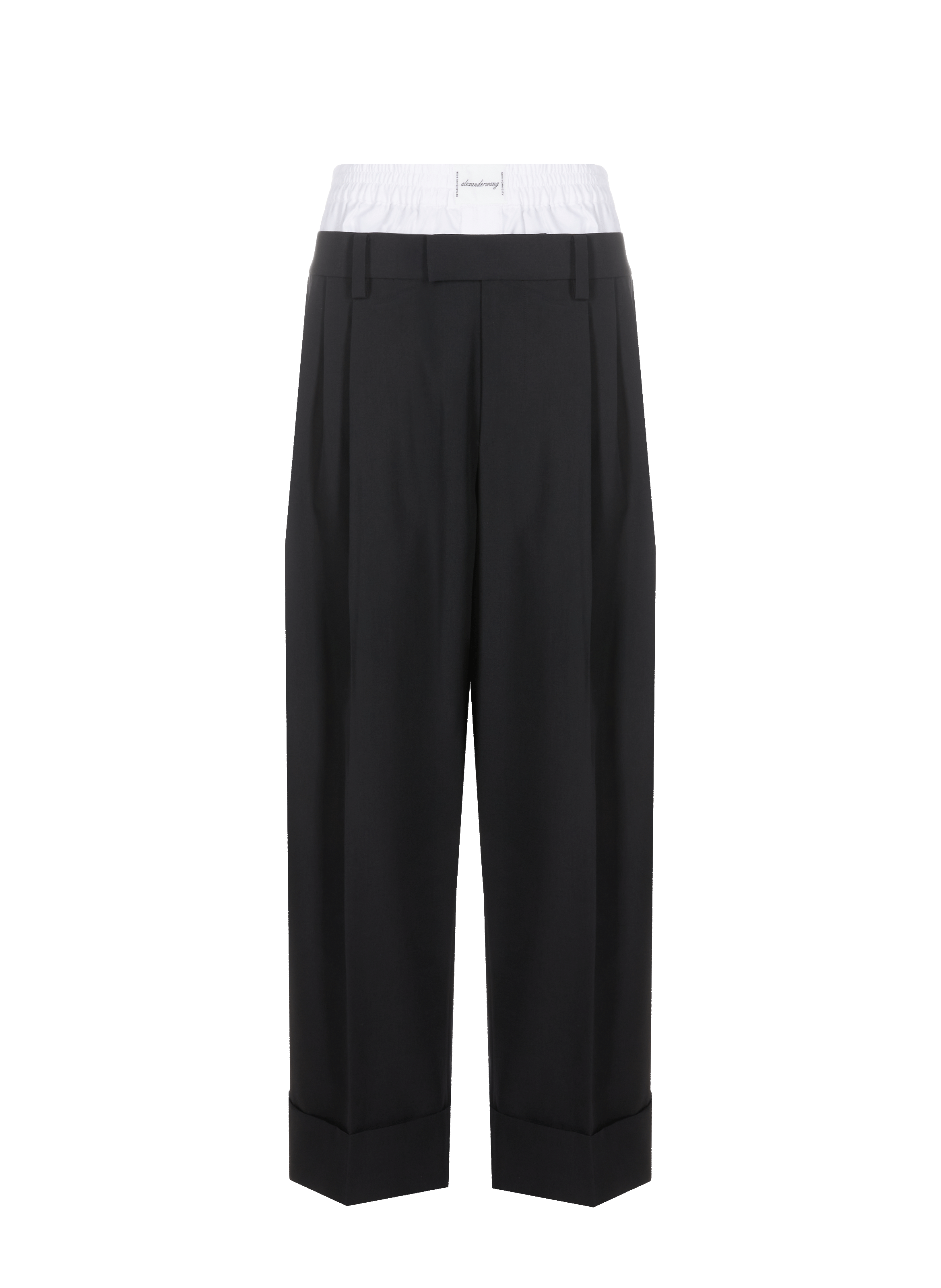 pantalon superposé en laine mélangée