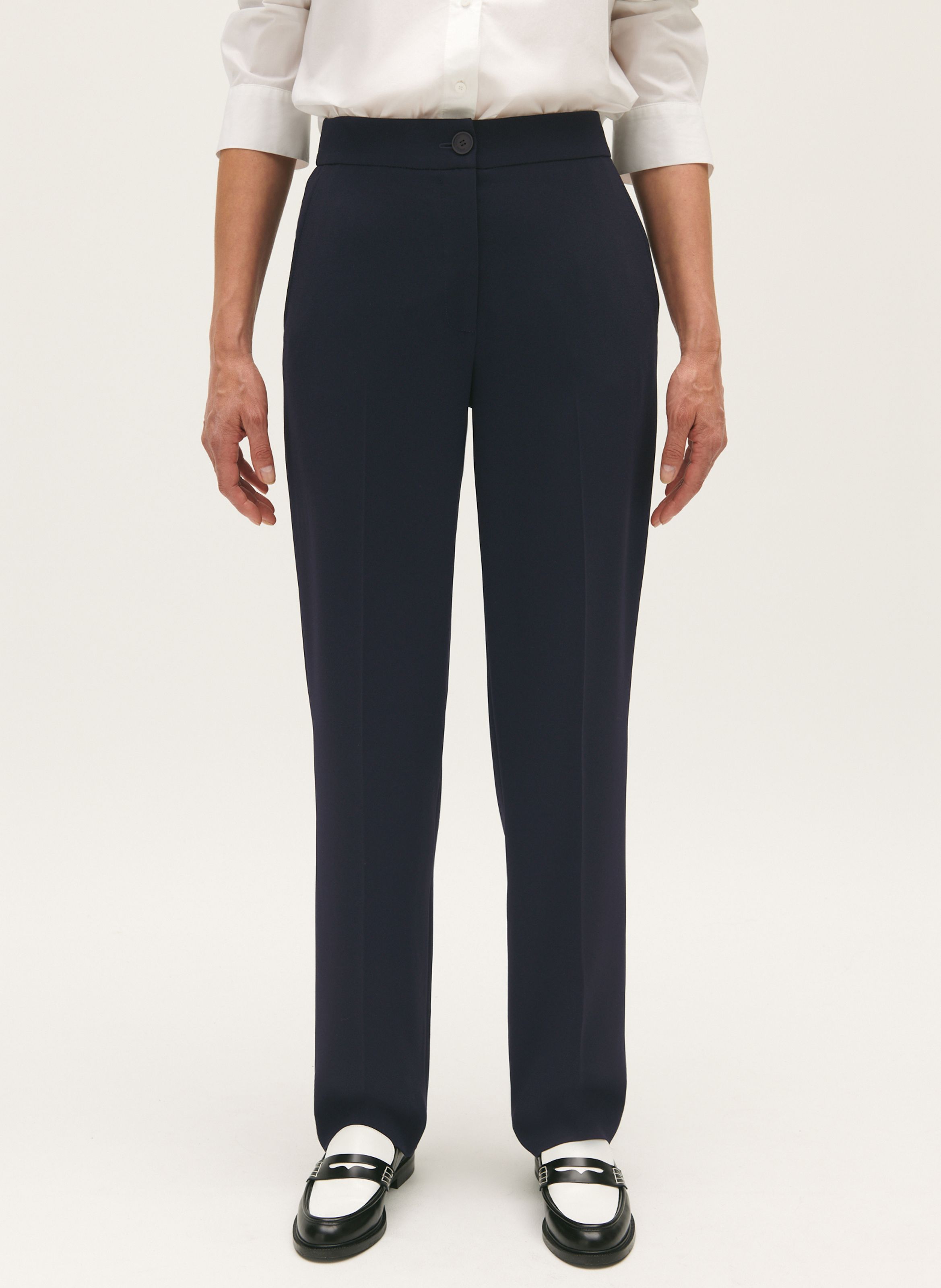 PANTALON TAILLE MI HAUTE DROIT EN MAILLE CLAUDIE PIERLOT pour