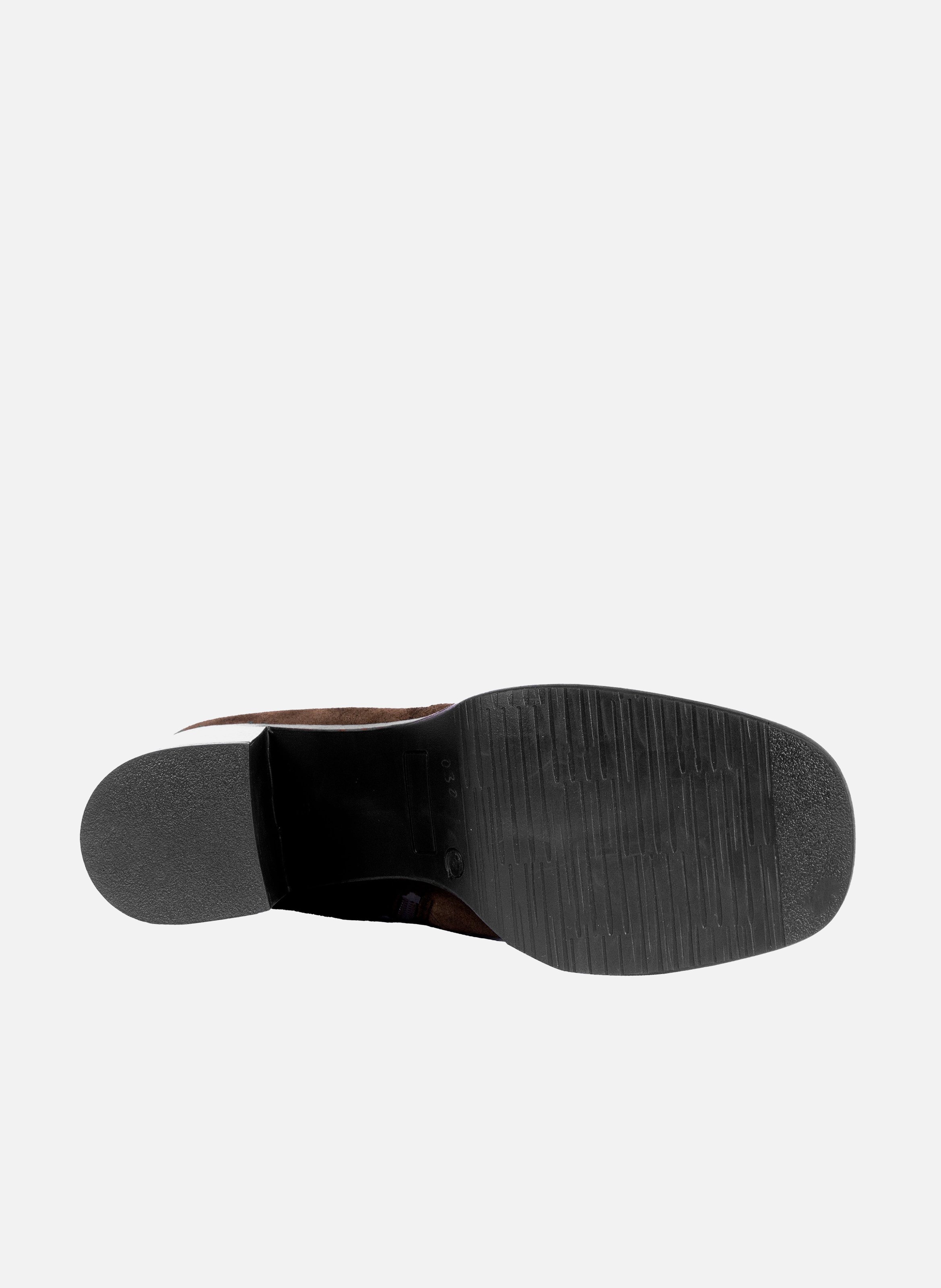 Bottines plateforme cuir daim JULES & JENN Marron