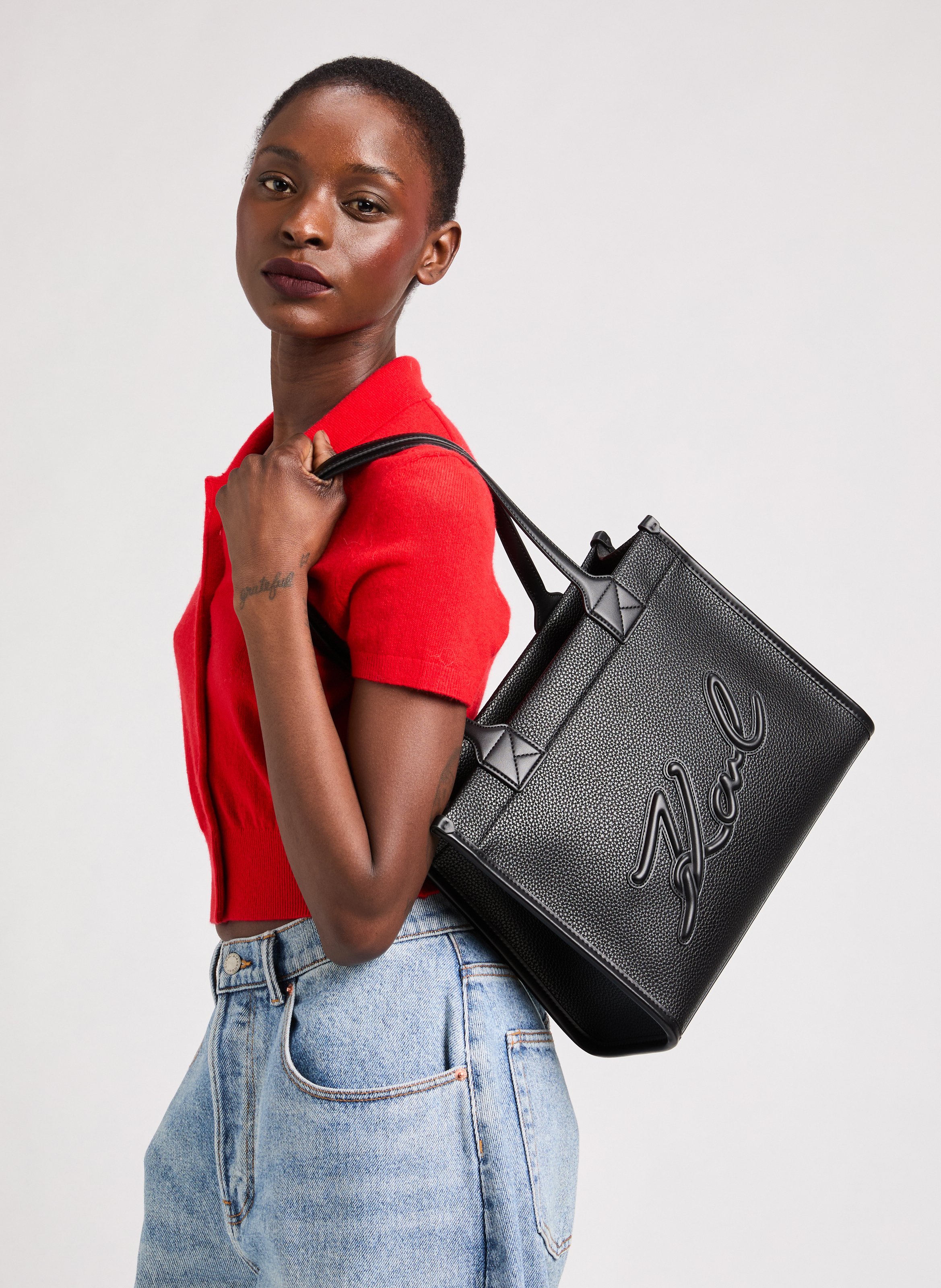 Sac cabas à motif KARL LAGERFELD Noir