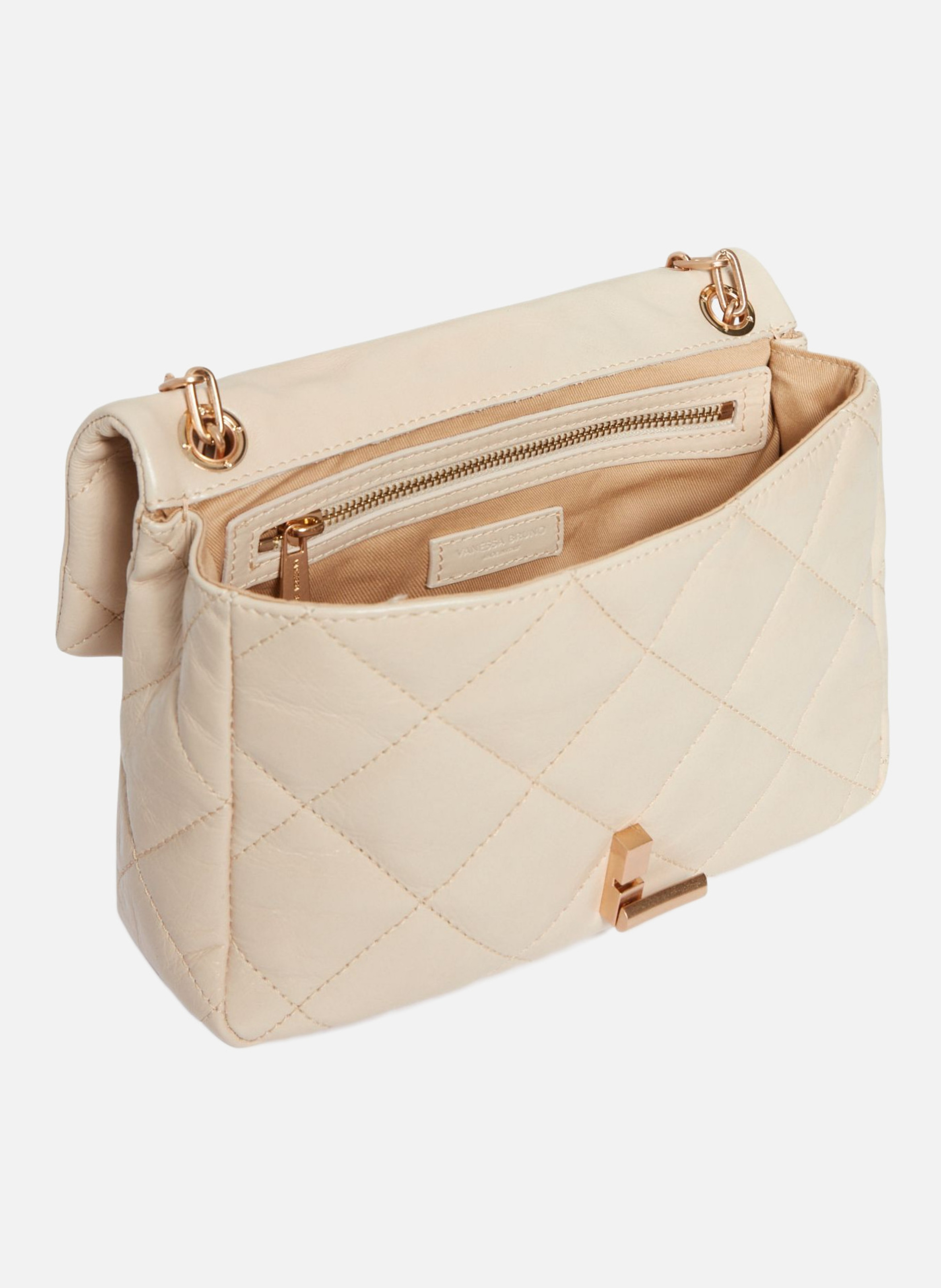 Grand sac moon en cuir VANESSA BRUNO Beige