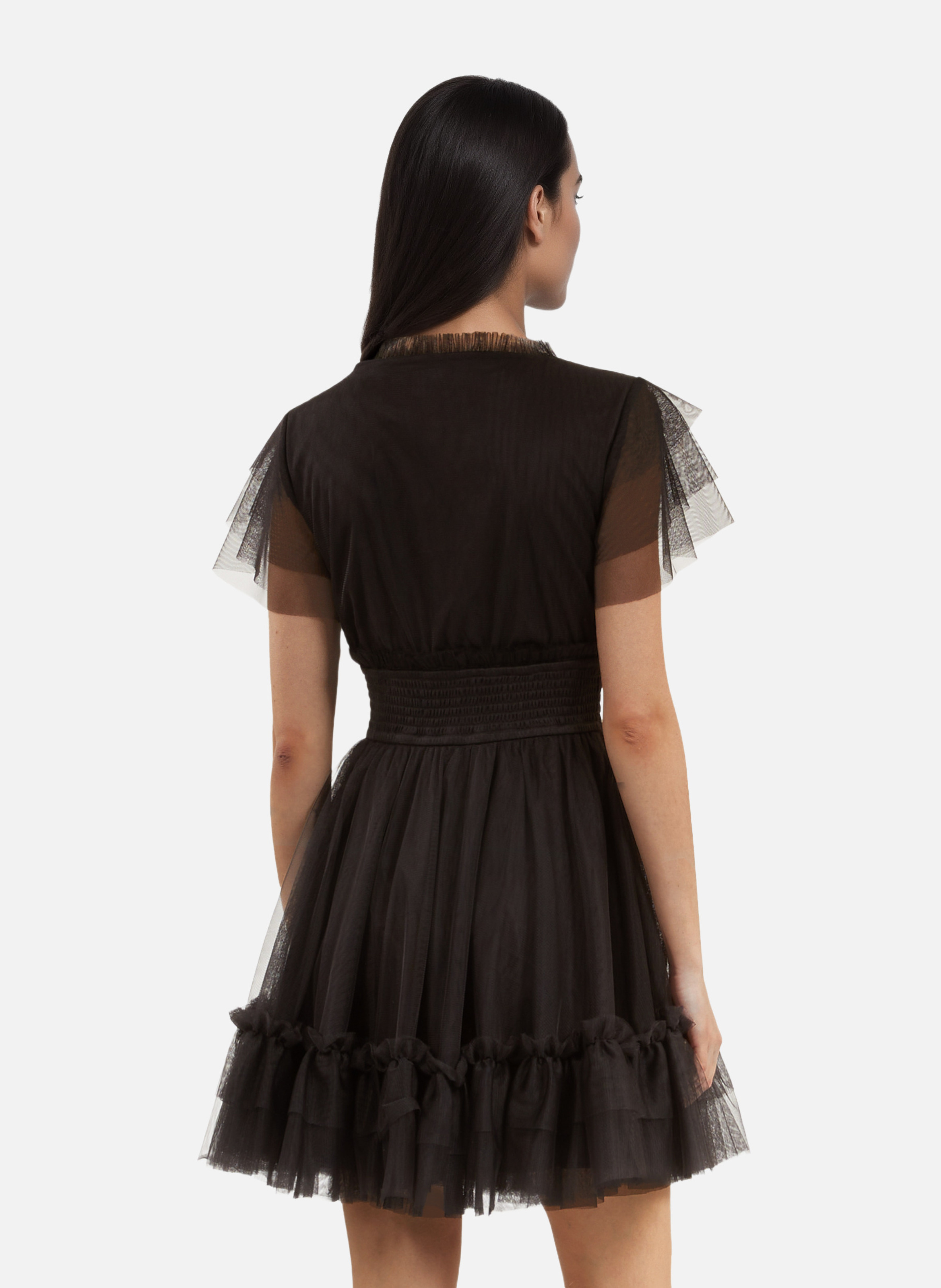 Robe courte en tulle THE KOOPLES Noir