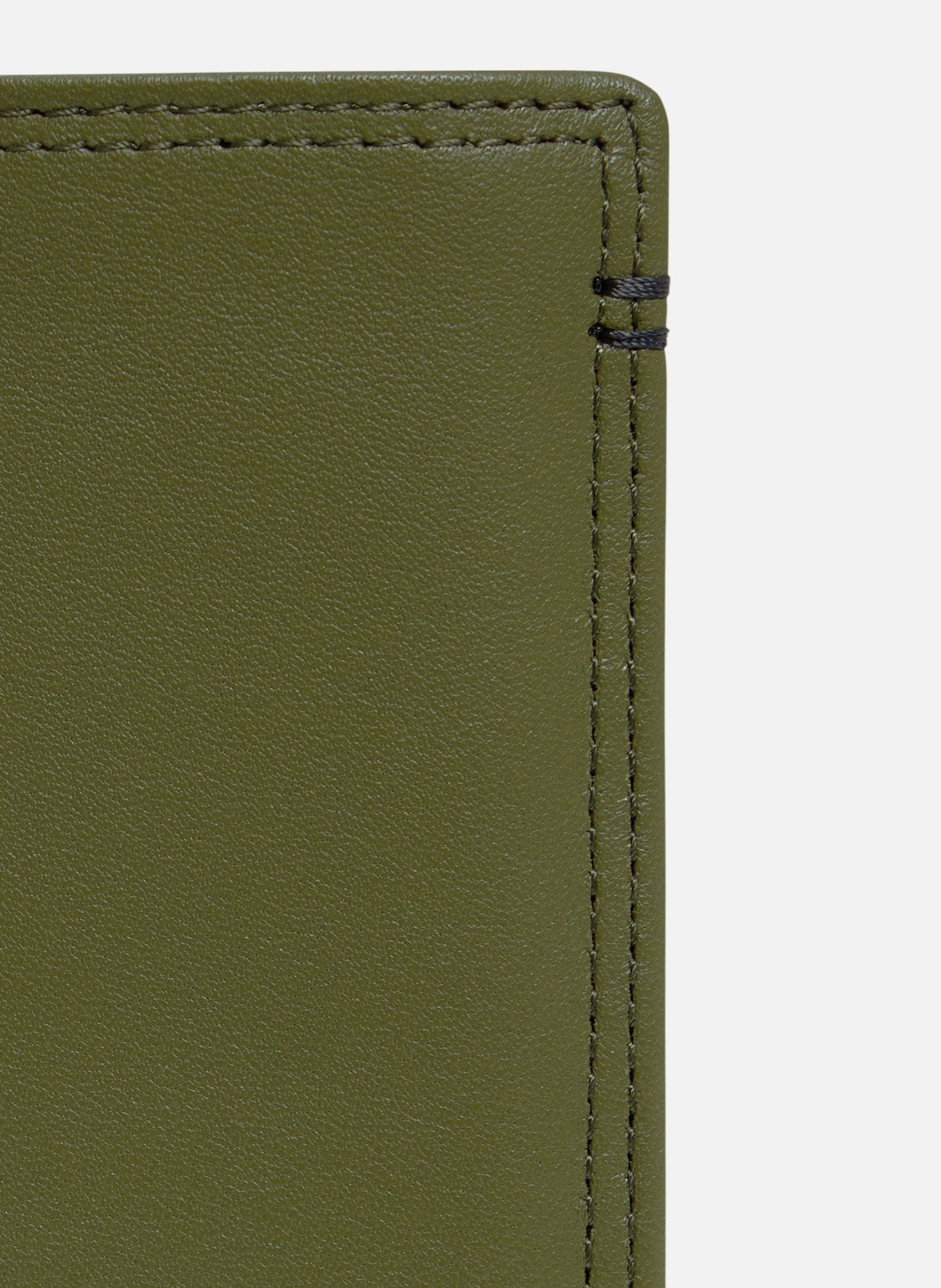 Grand portefeuille vertical zippé 2 volets martin en cuir lisse LE TANNEUR Vert